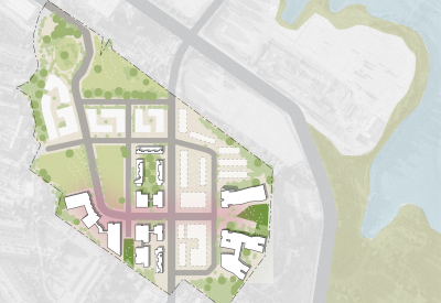 Site plan of the Hunters View redevelopment area