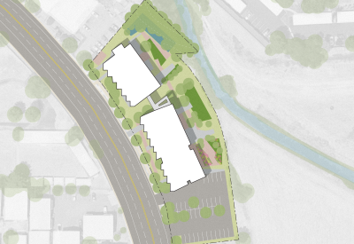 Site plan of multi-family housing project