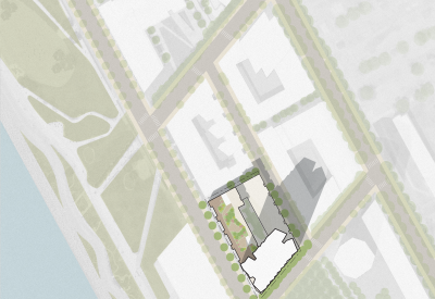 Site plan of apartment building on Treasure Island