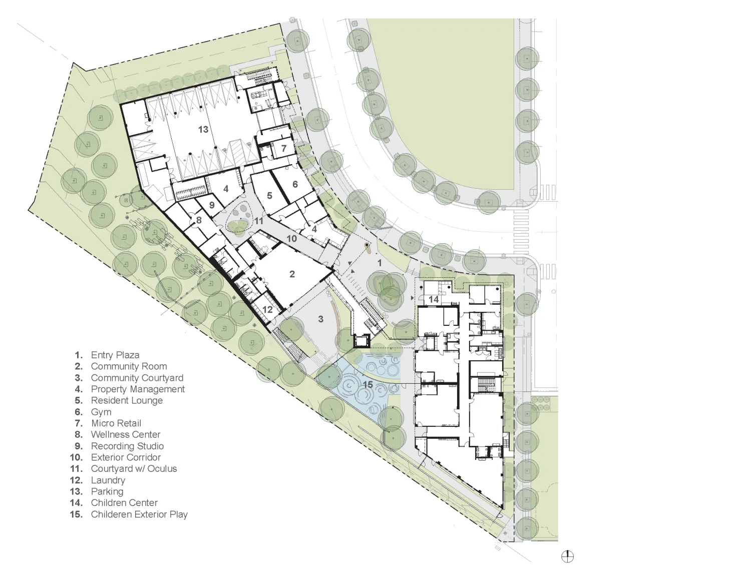 Site plan of 901 Fairfax Avenue in San Francisco, CA.