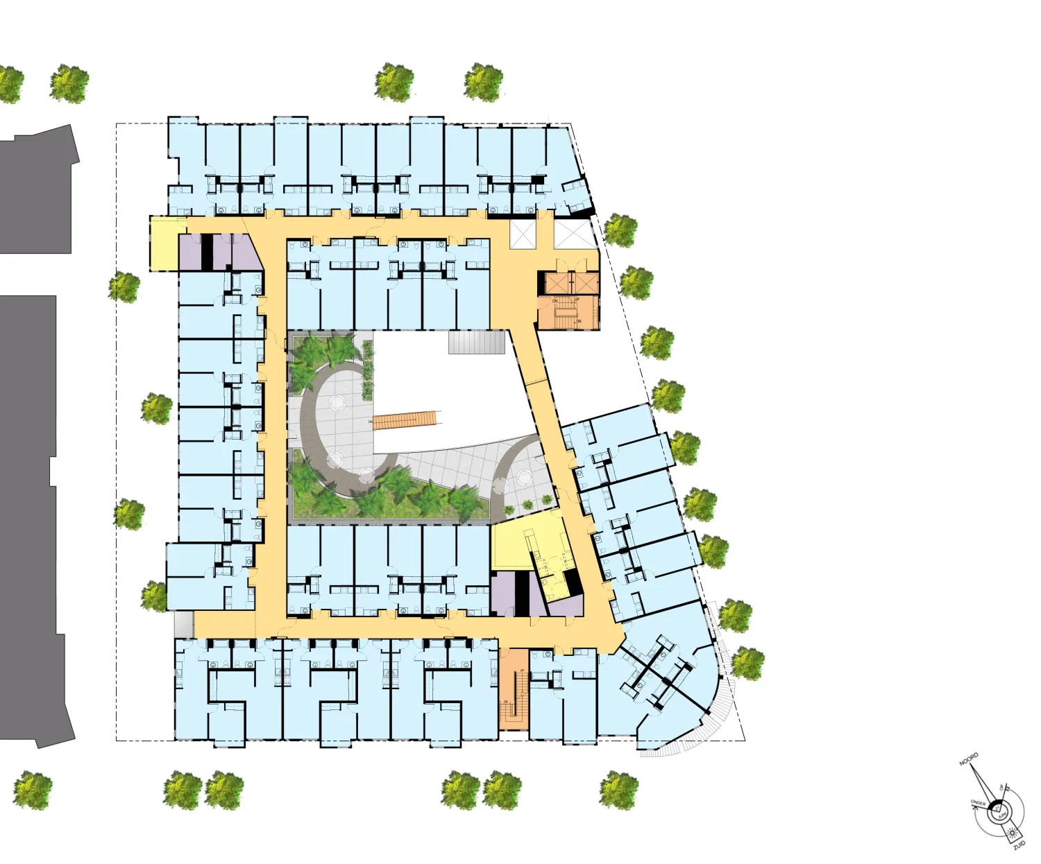 Level two site plan for Armstrong Place Senior in San Francisco.
