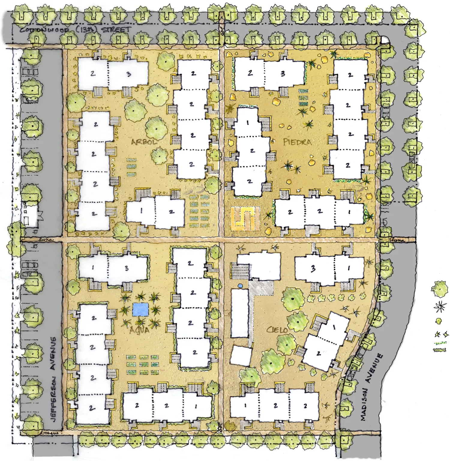 Site plan for Cottonwood Commons in Alamogordo, New Mexico.