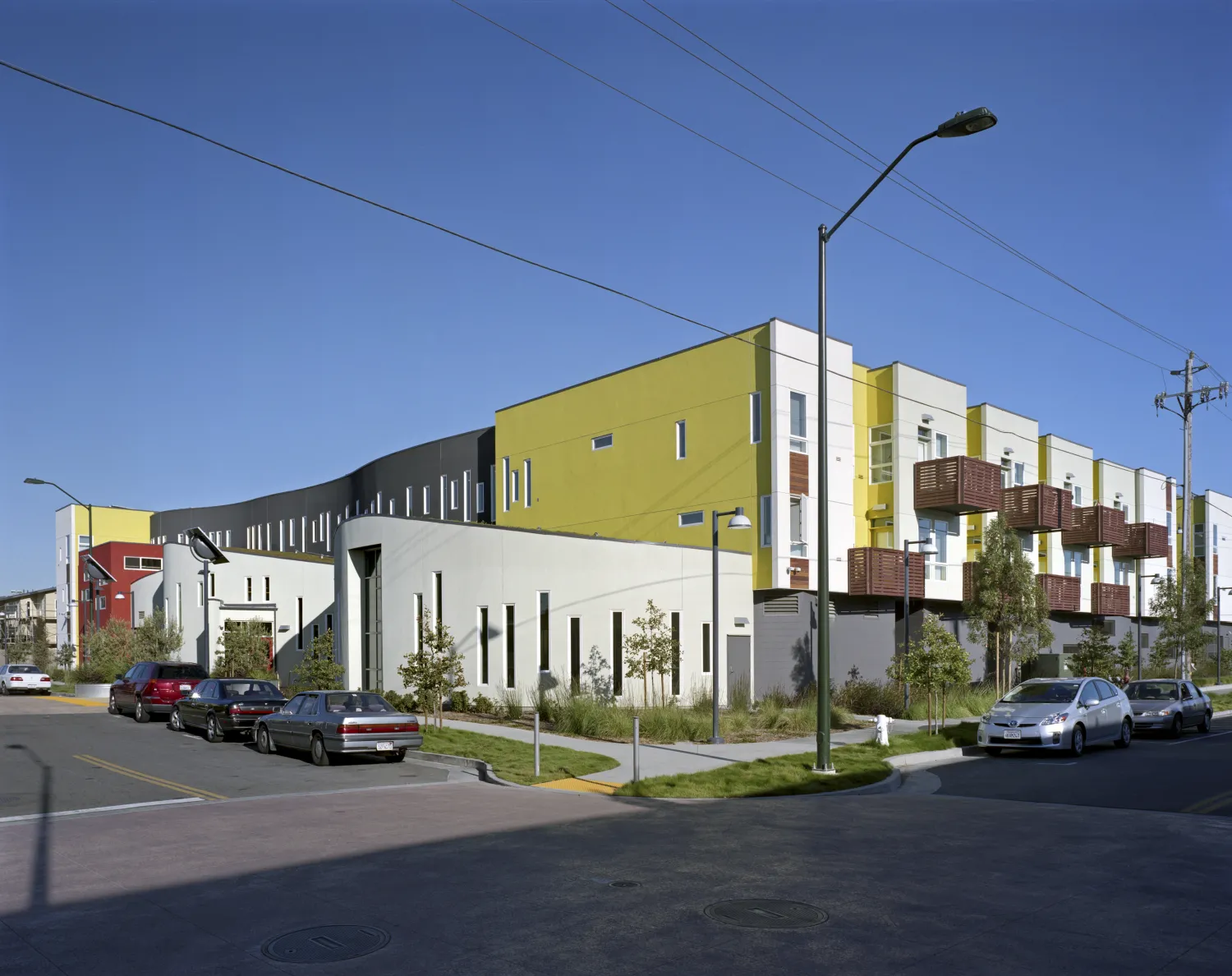 Exterior of Tassafaronga Village in East Oakland, CA. 