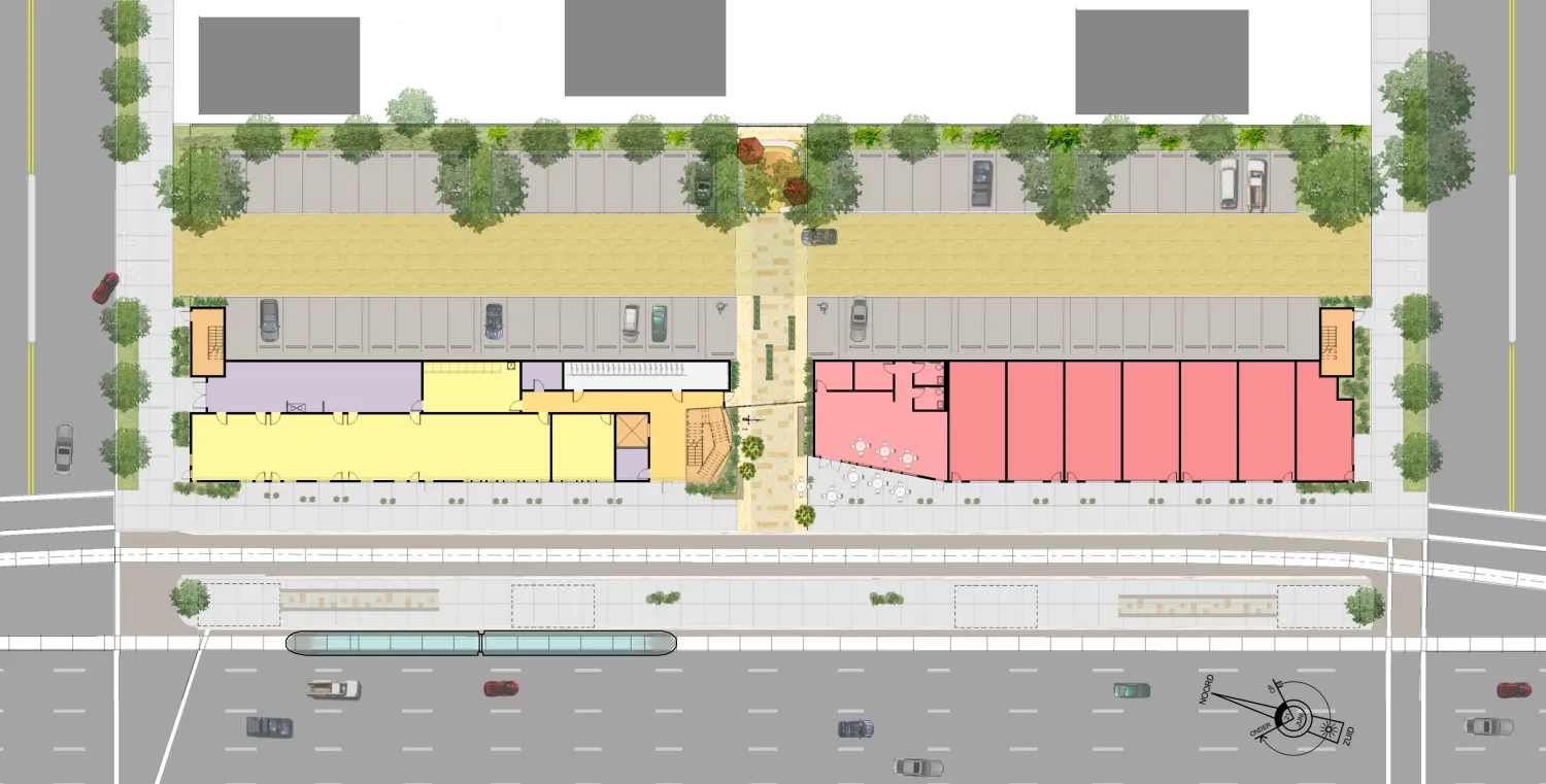 Site plan for La Valentina Station in Sacramento, Ca.