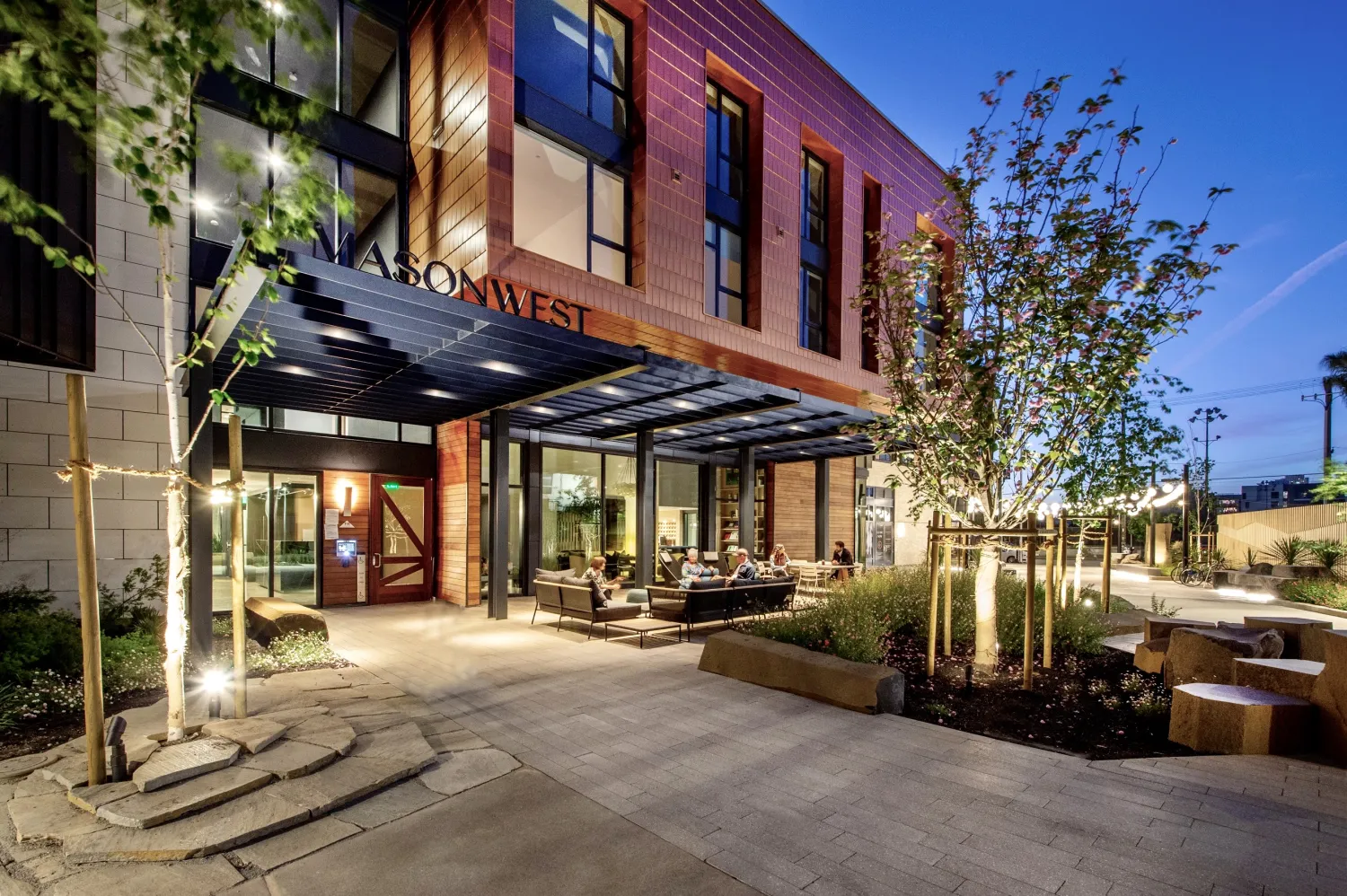 Entrance to the lobby of Mason on Mariposa in San Francisco.