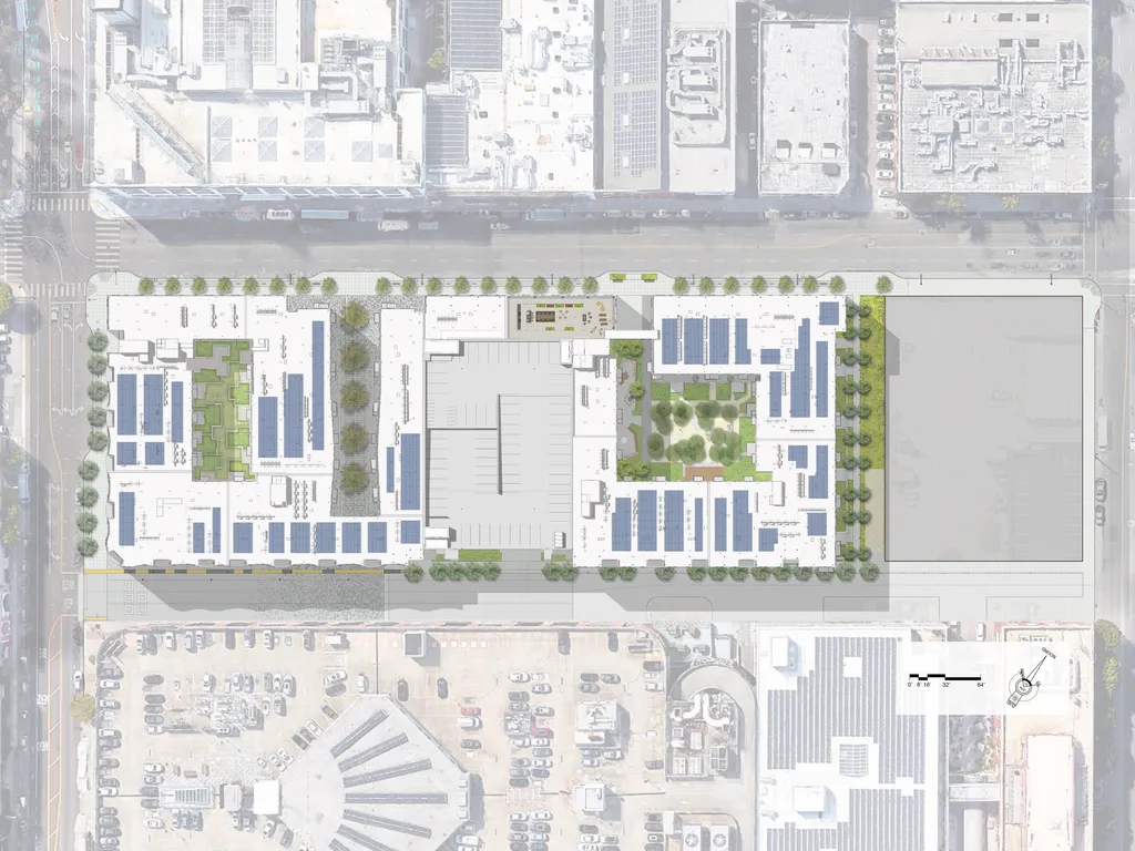 Roof site plan for 855 Brannan in San Francisco.