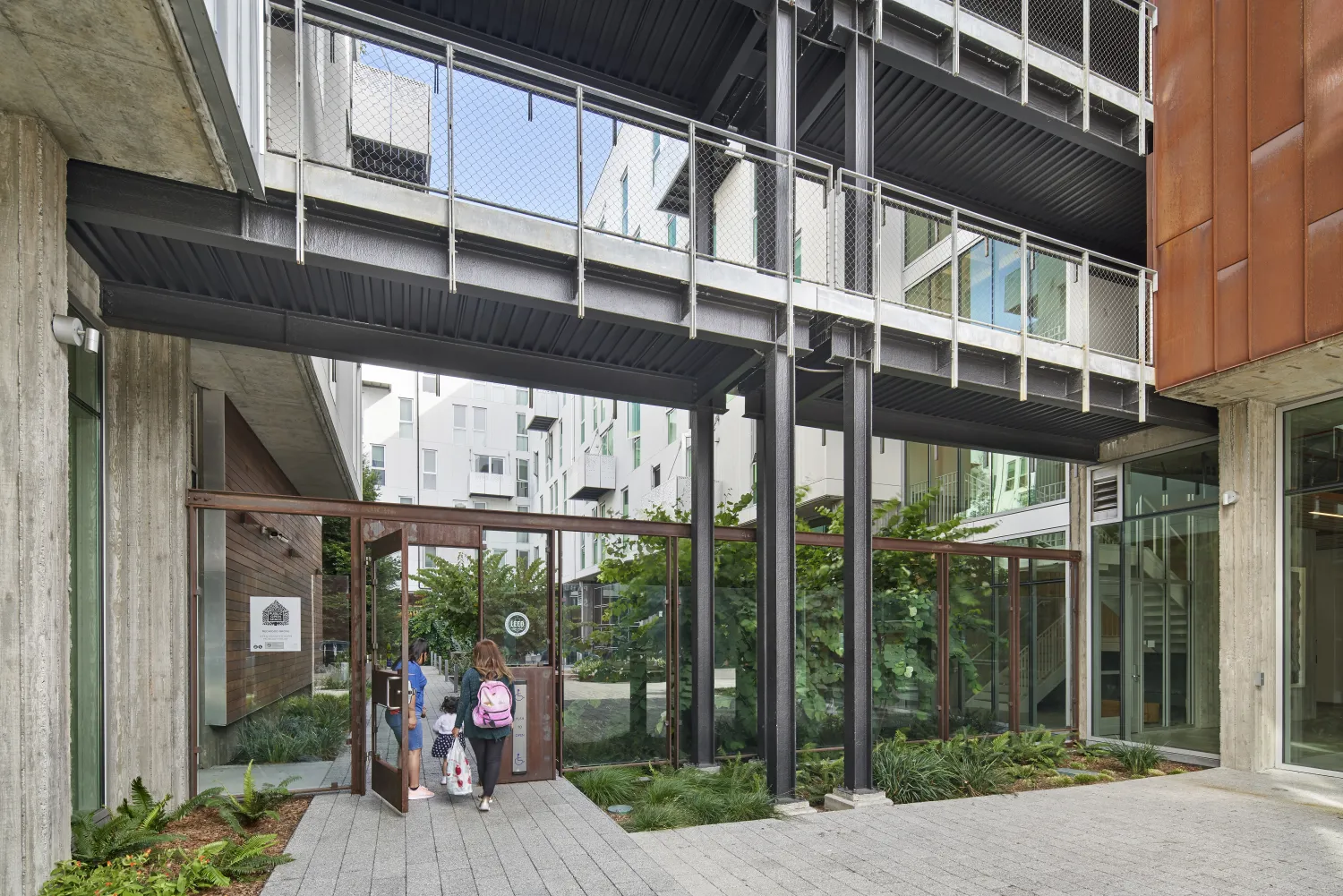 Entrance to public open space at 855 Brannan in San Francisco.