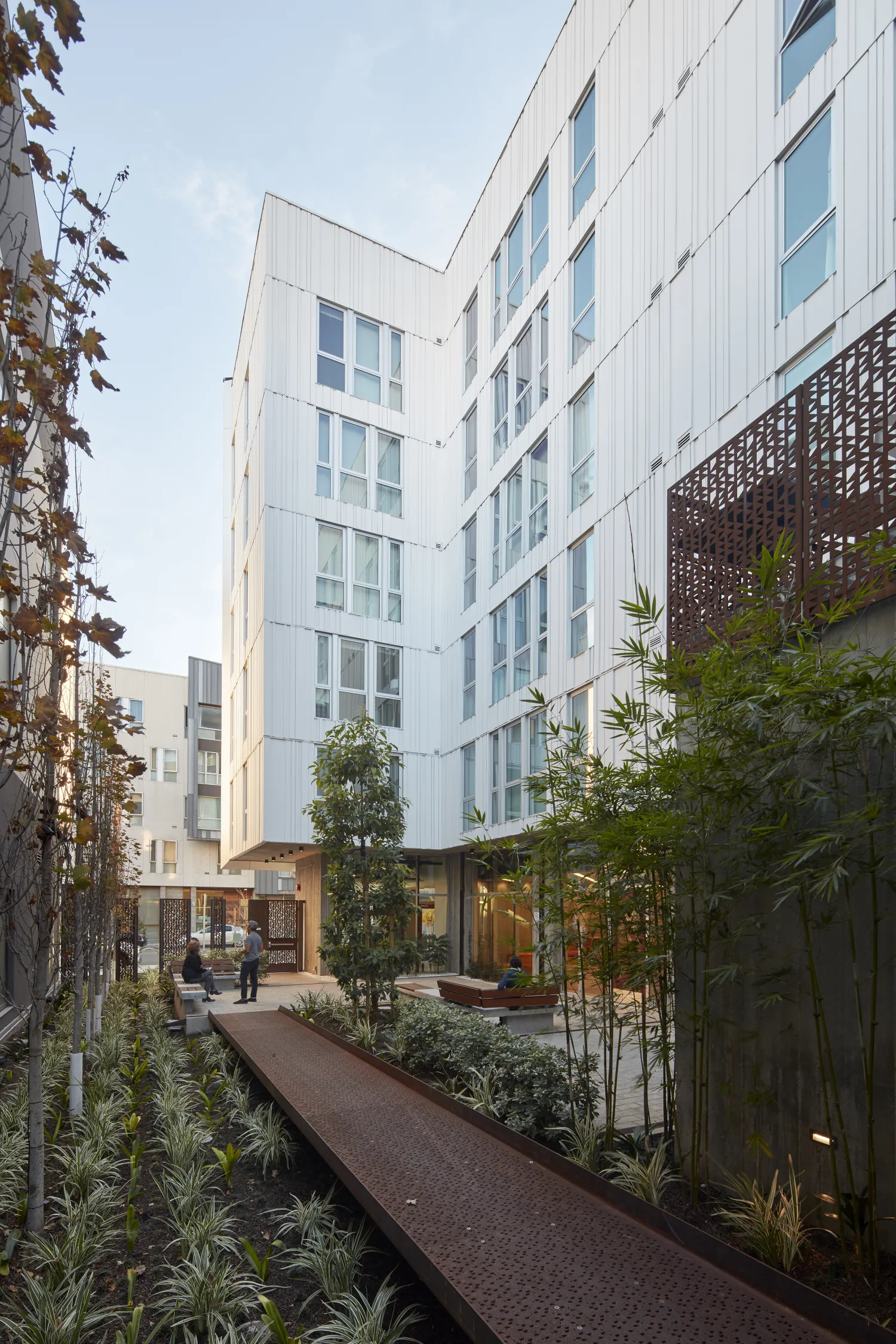 Courtyard view of 388 Fulton in San Francisco, CA.