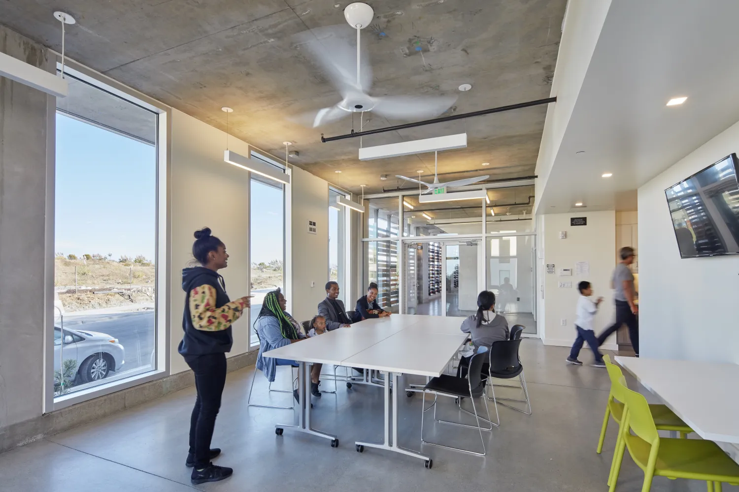 Community room at Pacific Pointe Apartments in San Francisco, CA.