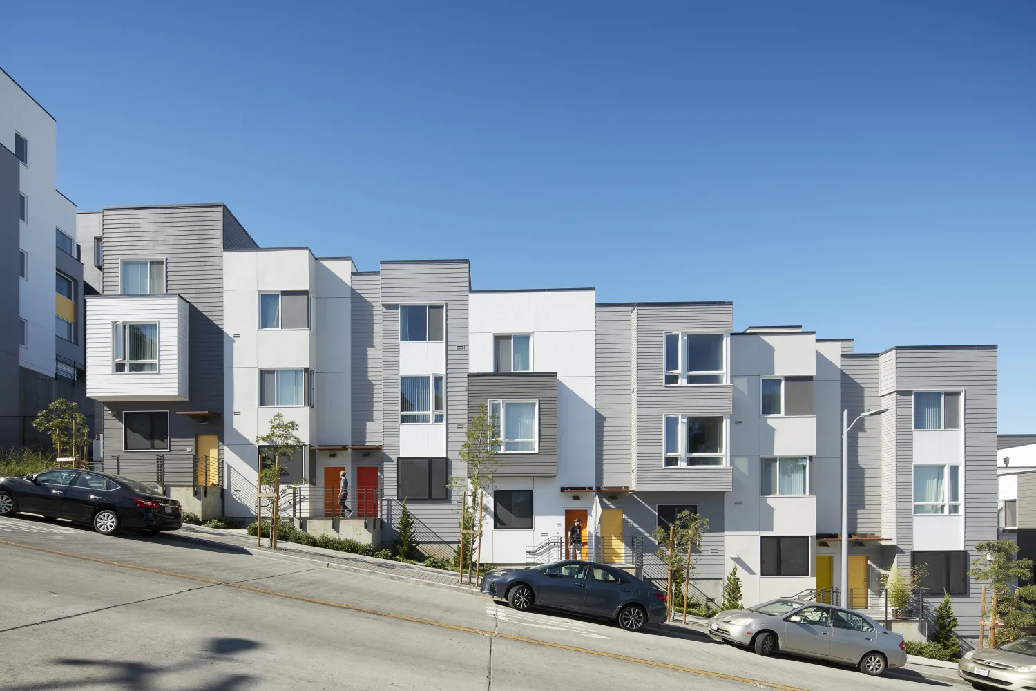 Exterior view of townhouses at 847-848 Fairfax Avenue in San Francisco.