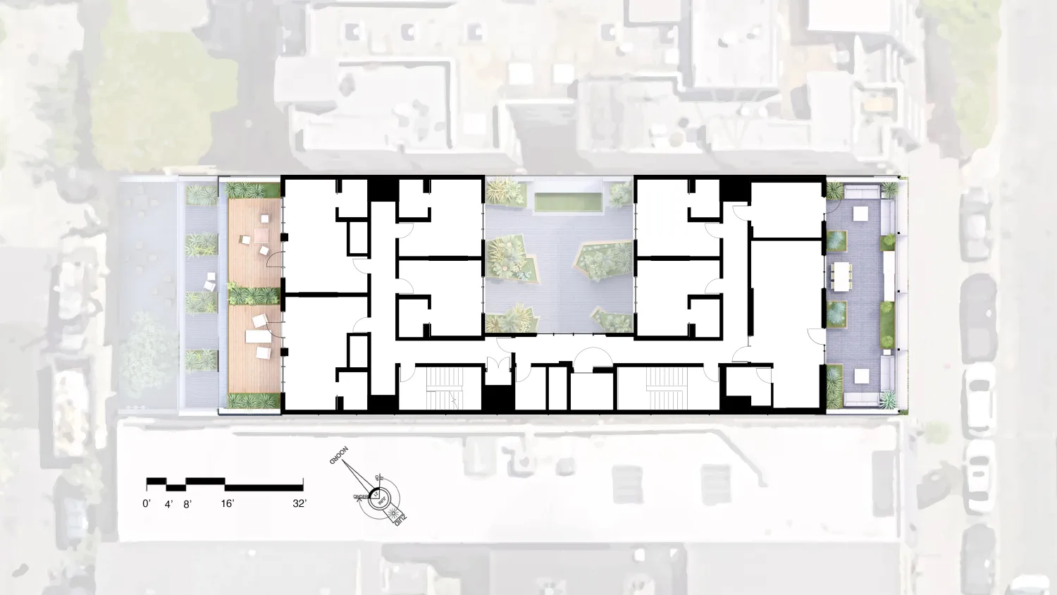 Level six site plan of Ome in San Francisco.