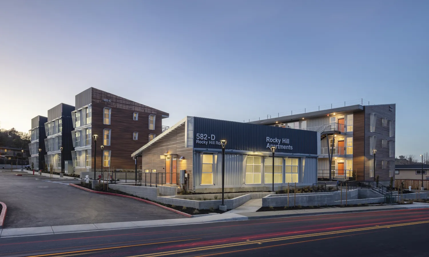 Street view of Rocky Hill Veterans Housing in Vacaville, California.