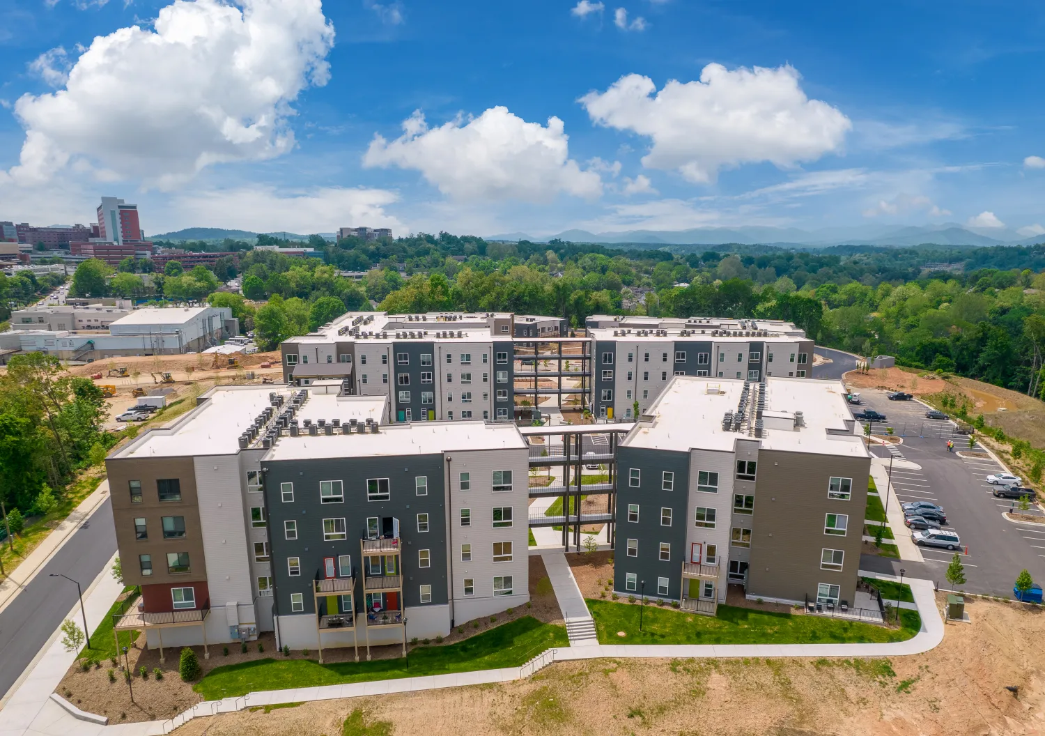 Exterior view of Lee Walker Heights in Asheville, North Carolina.