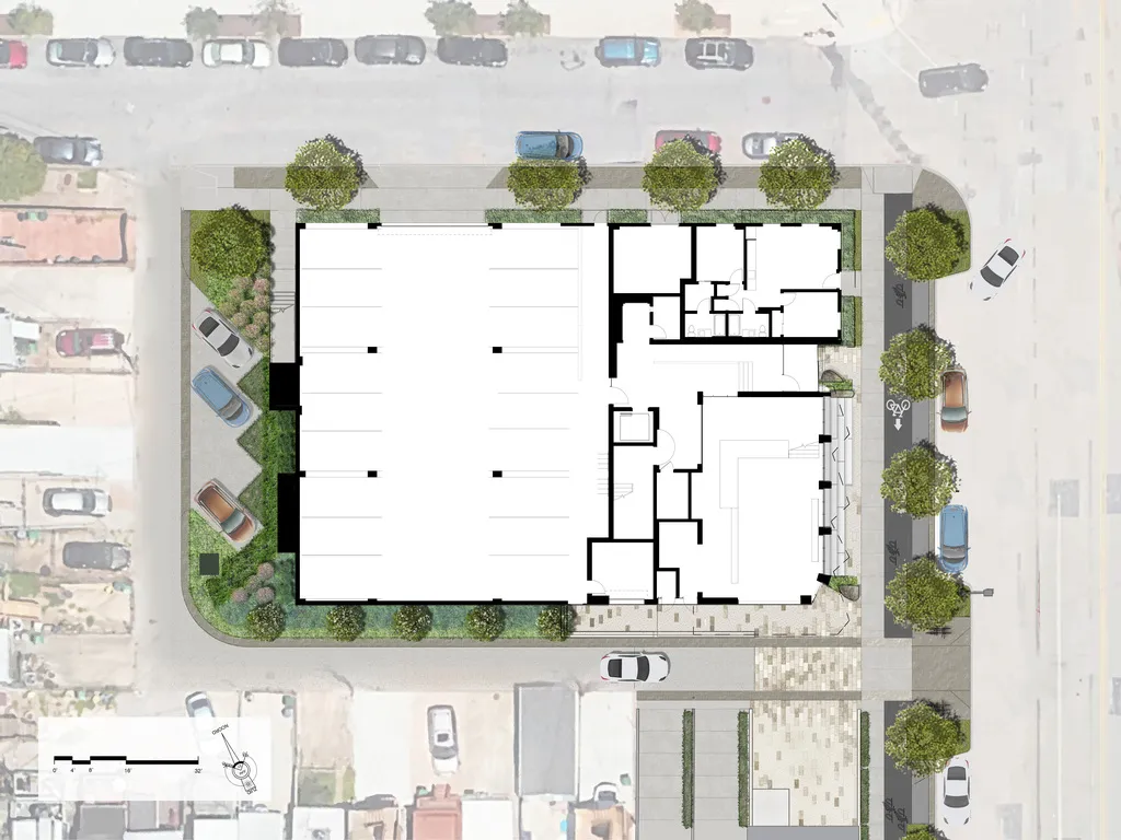 Site plan of A2 Apartments in Baltimore, Maryland.