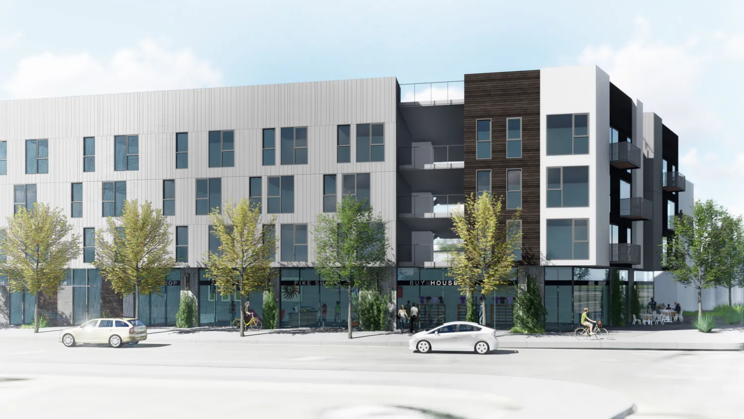 Exterior rendering of the elevation for 26th and Clarksville in Nashville, Tennessee.