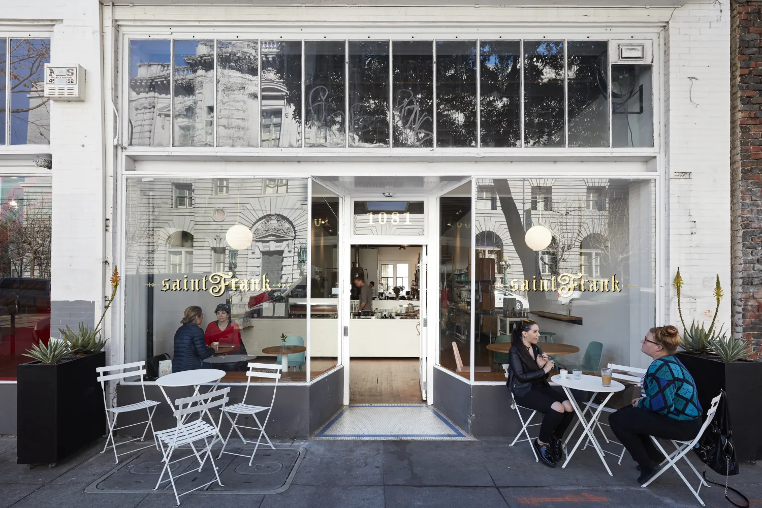 Entrance to Saint Frank Roastery in San Francisco.