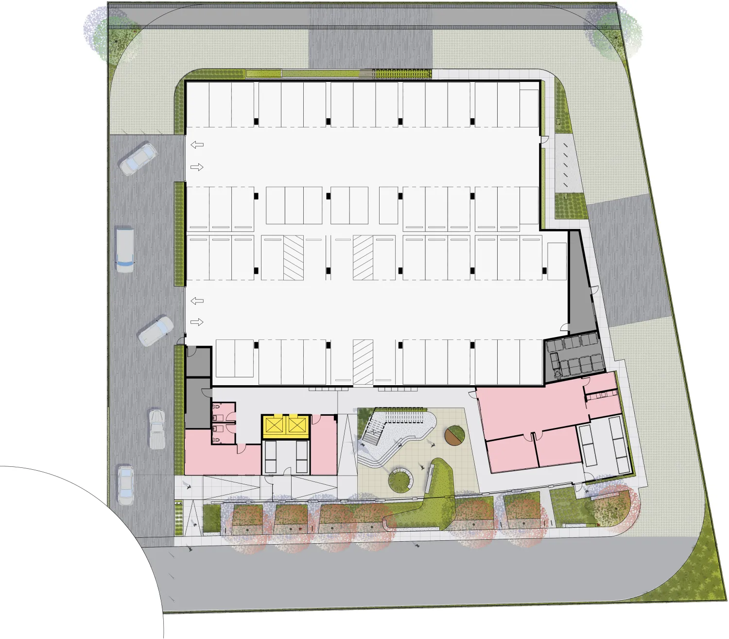Level one site plan for 355 Sango Court in Milpitas, Ca.