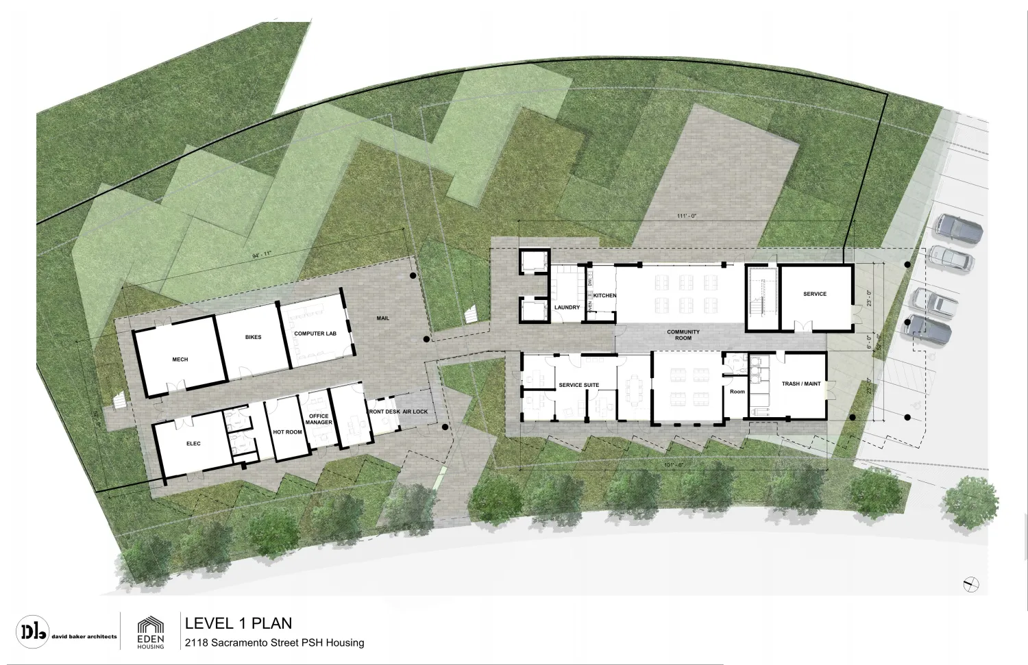 Site plan for Blue Oak Landing in Vallejo, California.