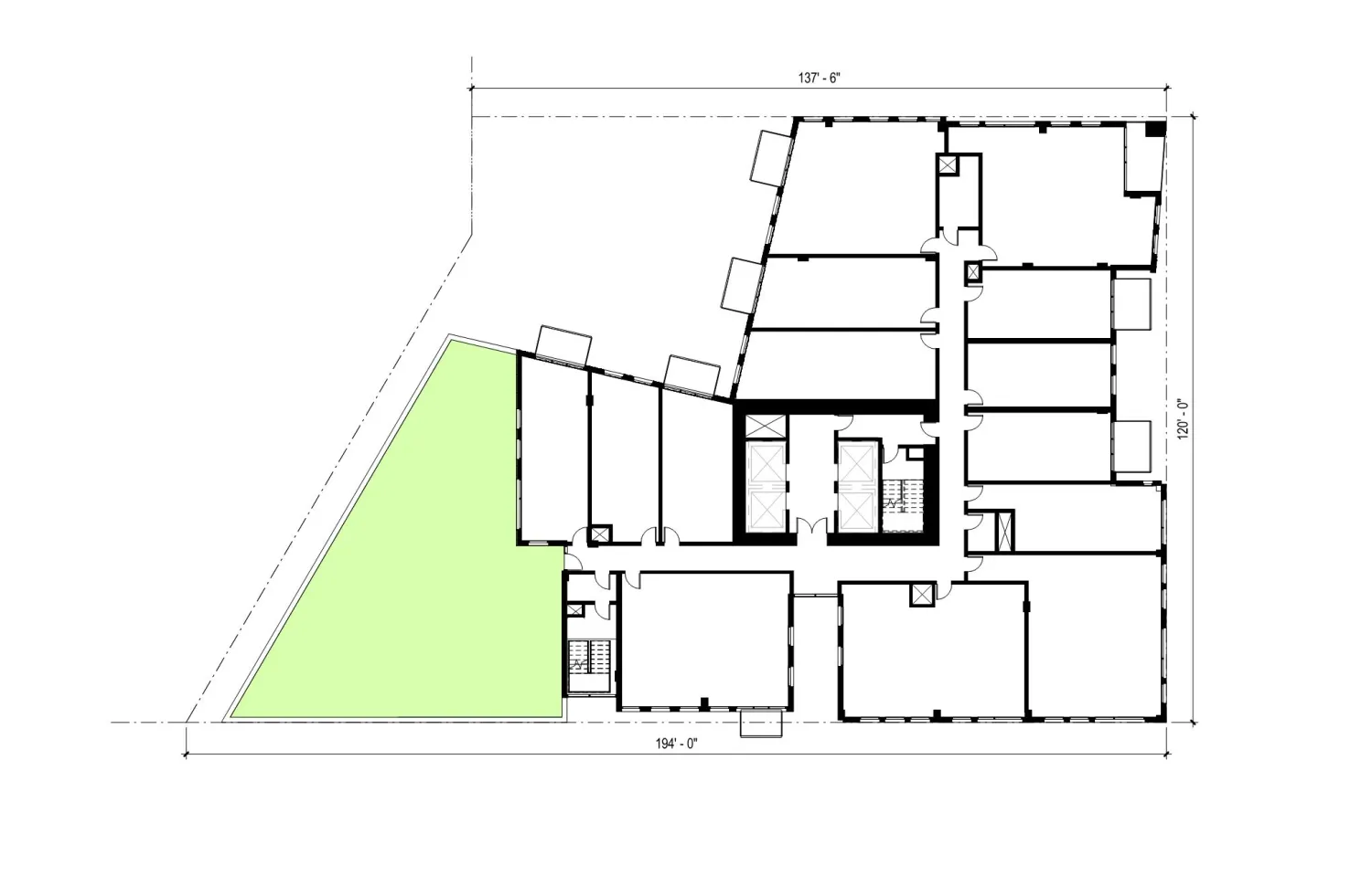 4-14 floor plan for 600 McAllister in San Francisco.