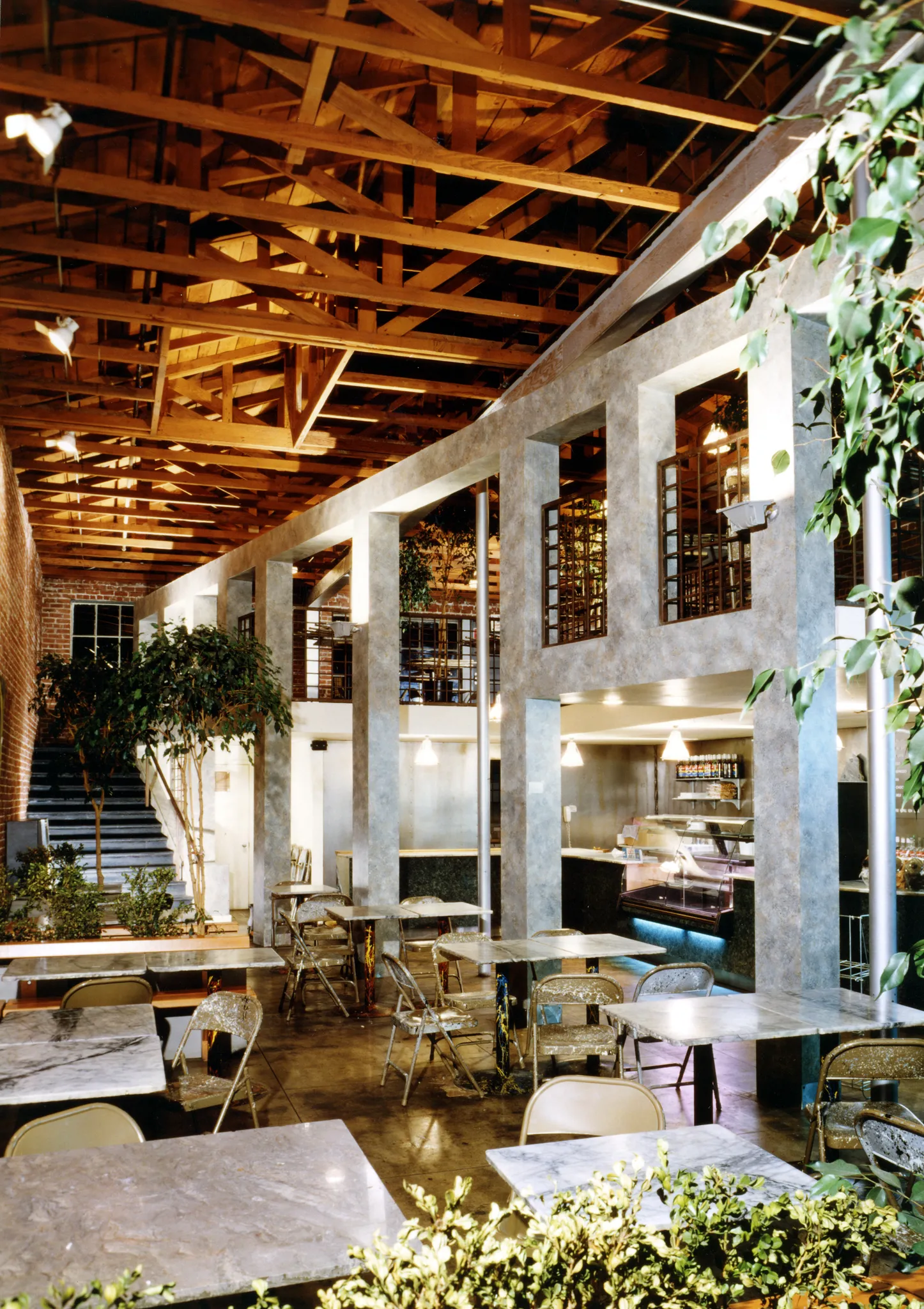 Interior view of Cafe Milano in Berkeley, California.