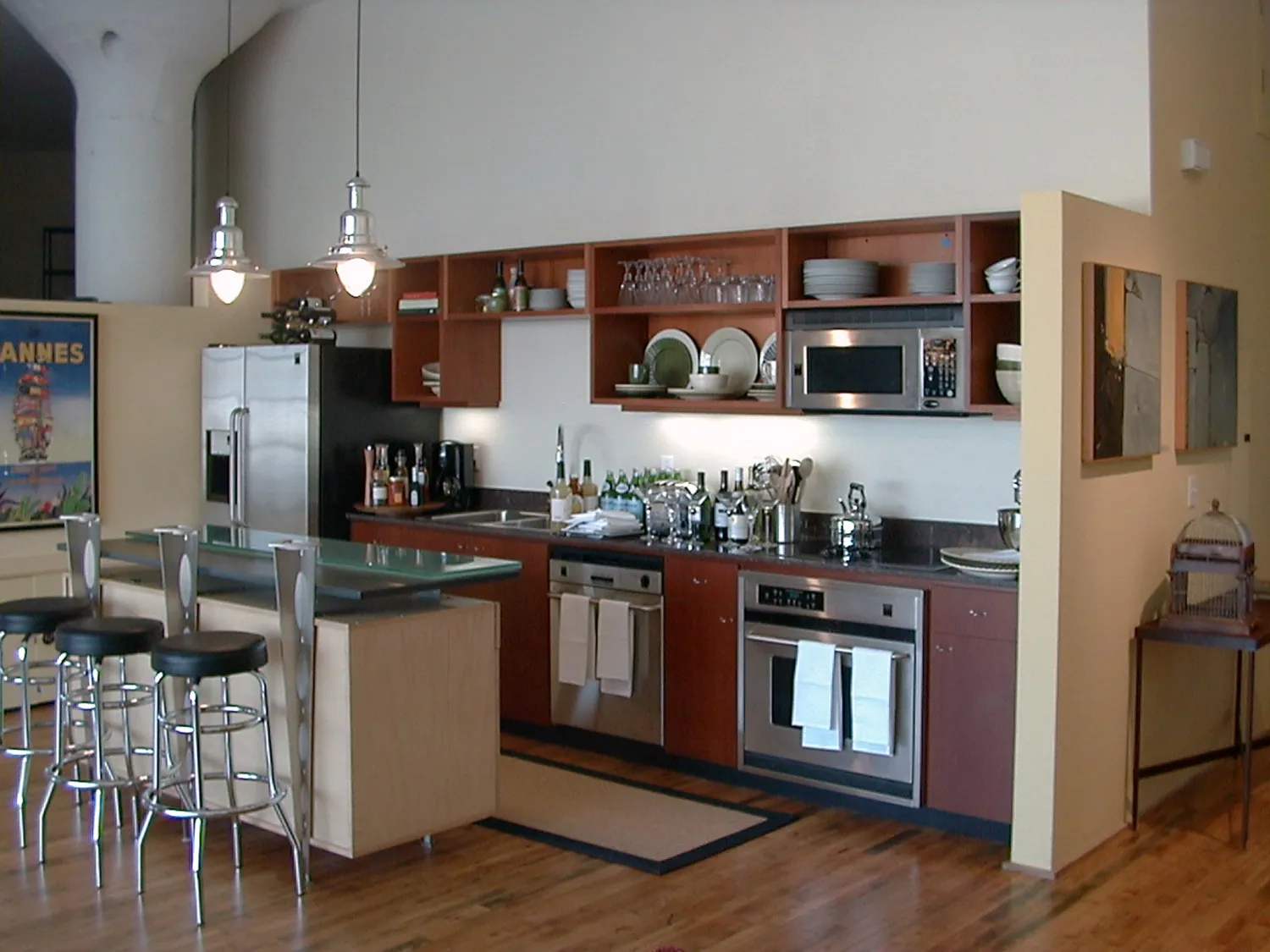 Interior view of a unit kitchen at Marquee Lofts in San Francisco.