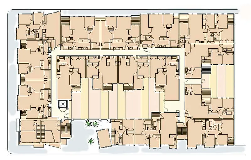 Typical upper level site plan for Columbia Park in San Francisco. 