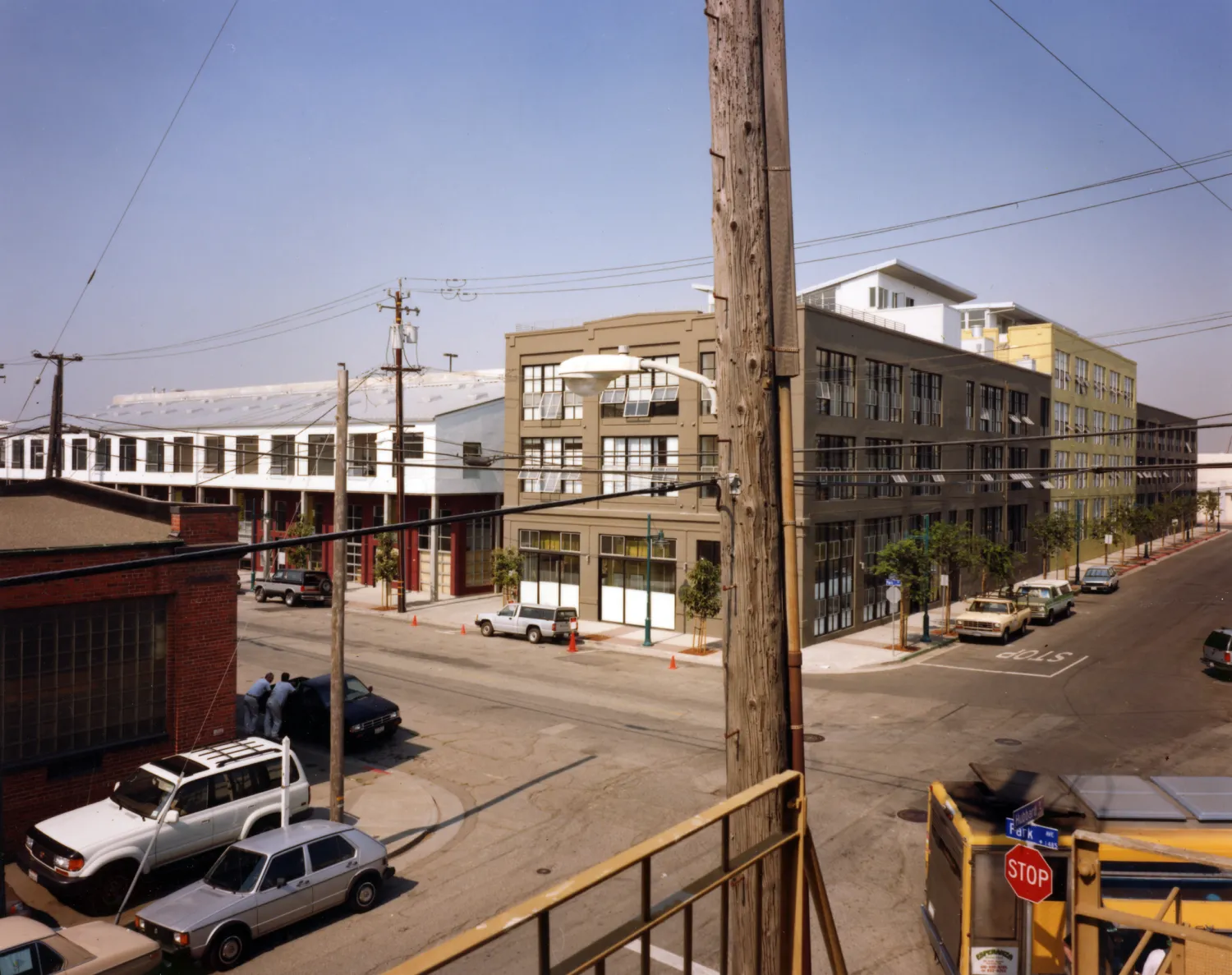 Exterior elevation of 1500 Park Avenue Lofts in Emeryville, California.