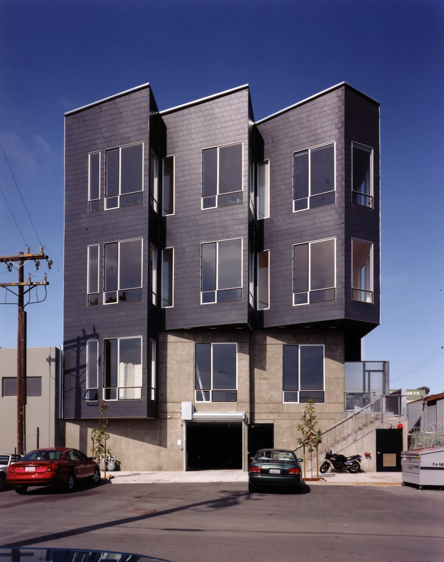 Exterior view of Indiana Industrial Lofts in San Francisco.