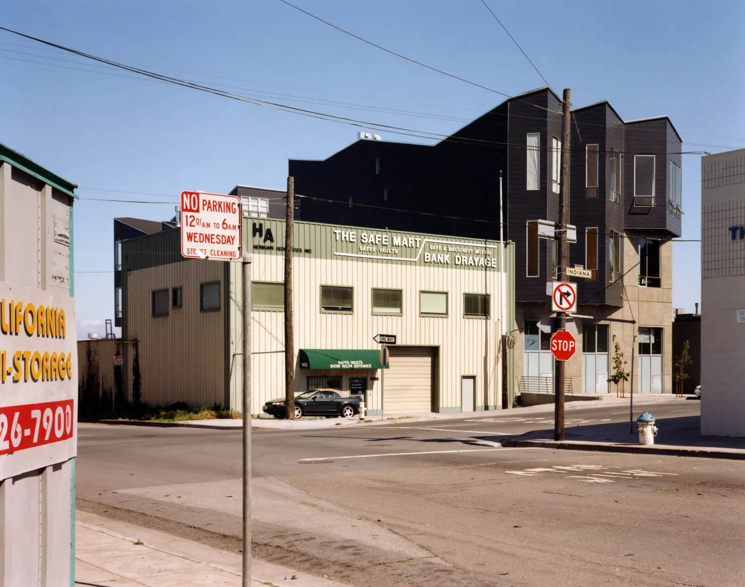 Northwestern view across 25th Street at Indiana Industrial Lofts in San Francisco.