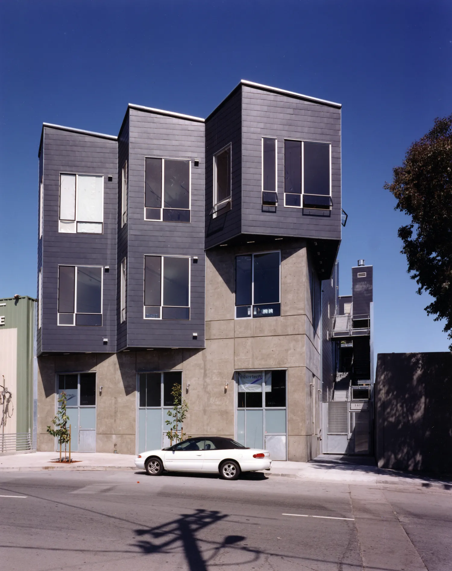 View of Indiana Street elevation at Indiana Industrial Lofts in San Francisco.