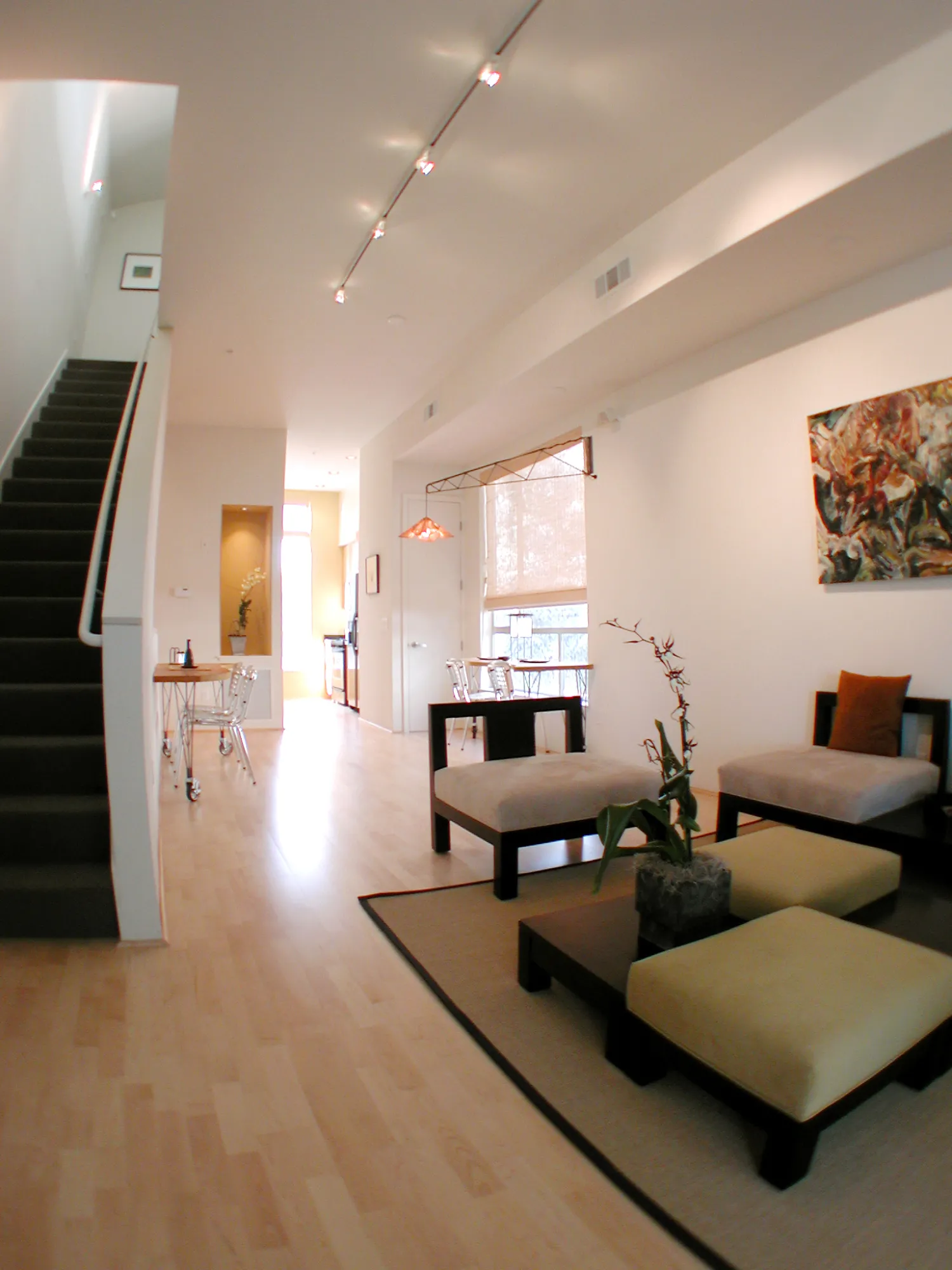 Livingroom inside a unit at Iron Horse Lofts in Walnut Creek, California.