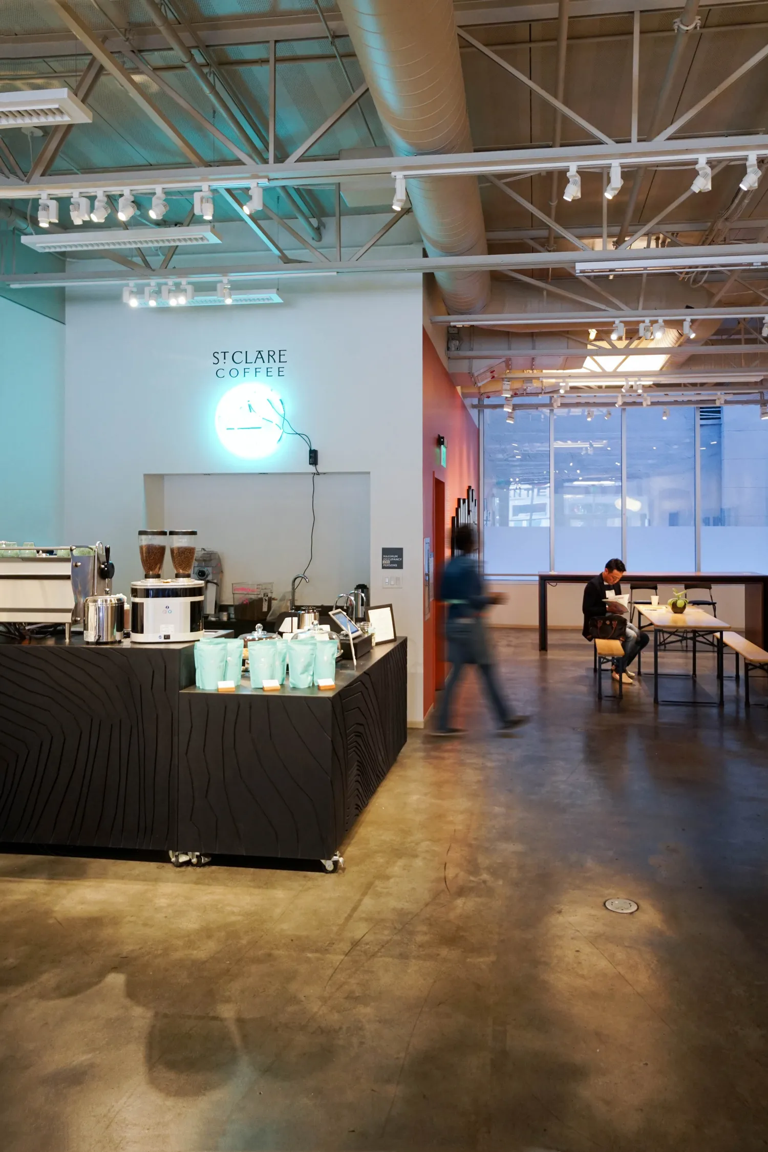 Interior of SPUR Urban Center Galleries / St. Clare Coffee in San Francisco.