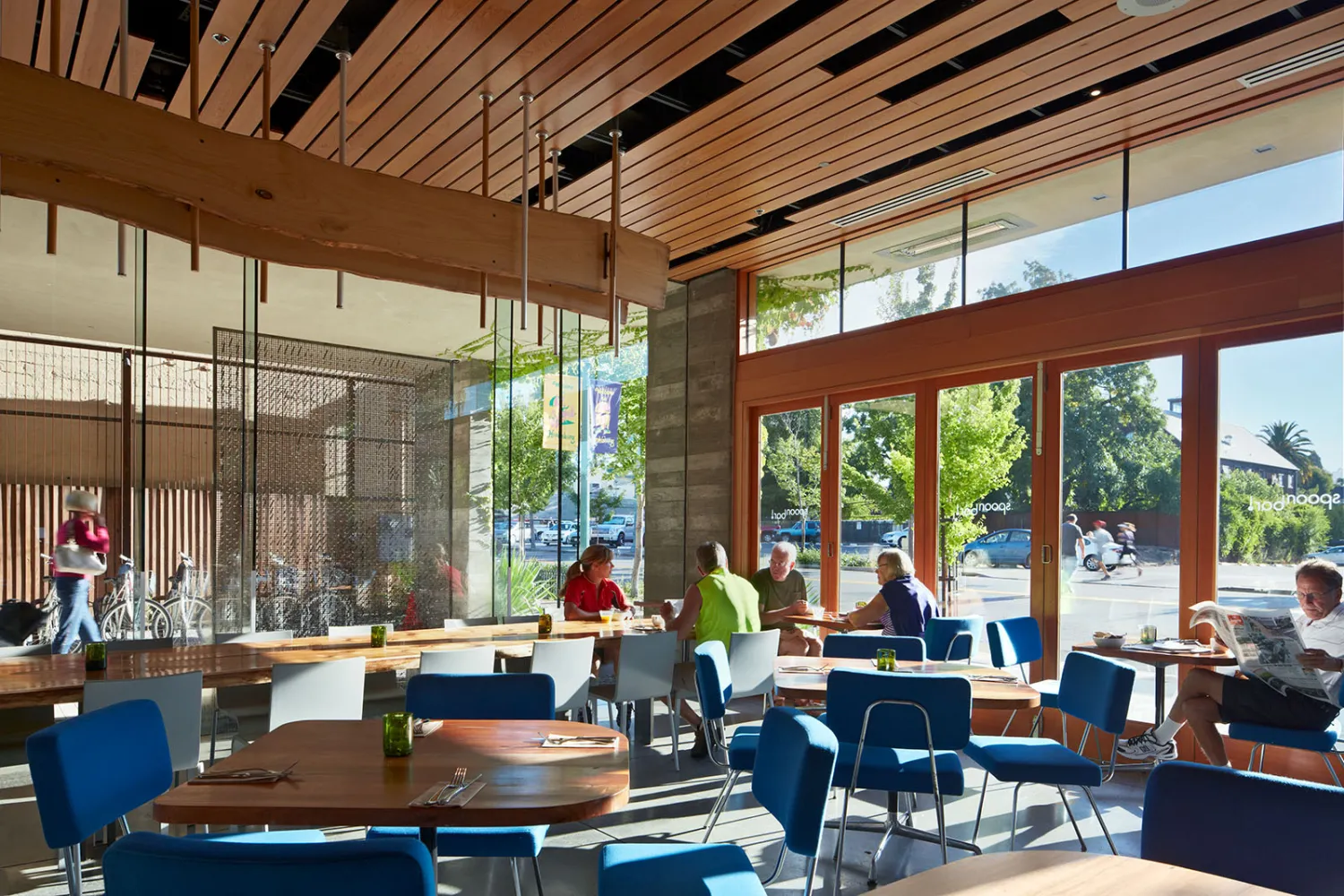 Inside restaurant and bar, Spoonbar at h2hotel in Healdsburg, Ca.