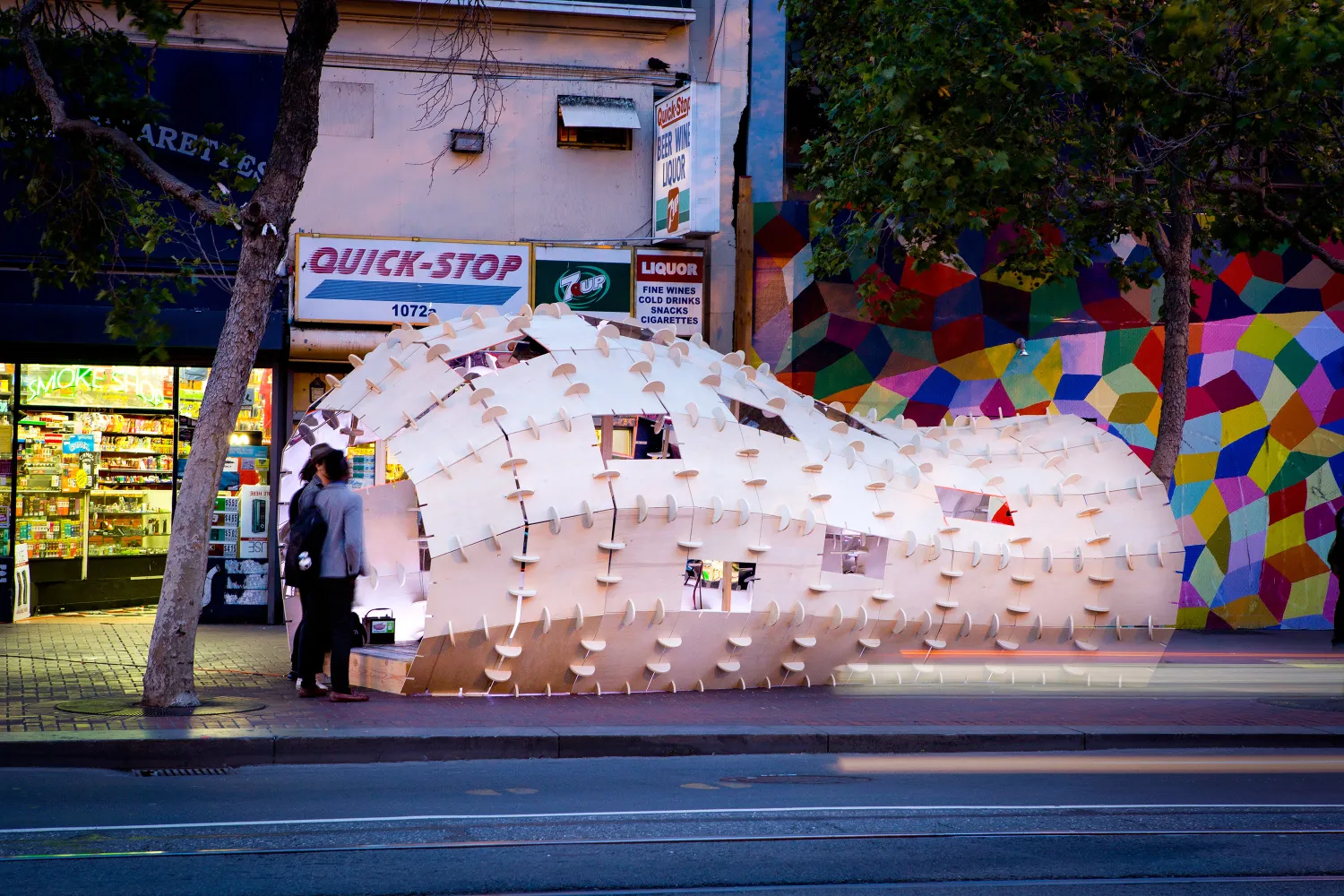 DBA's installation, PeepSHOW, for the Market Street Prototyping Festival in San Francisco.