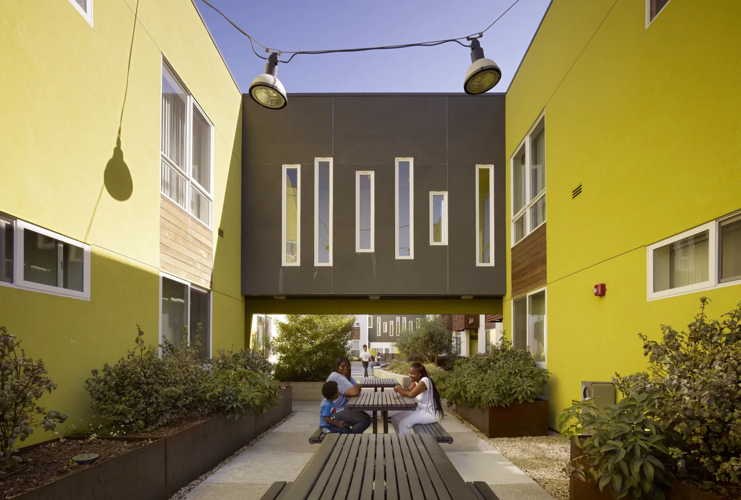 Courtyard at Tassafaronga Village in East Oakland, CA. 