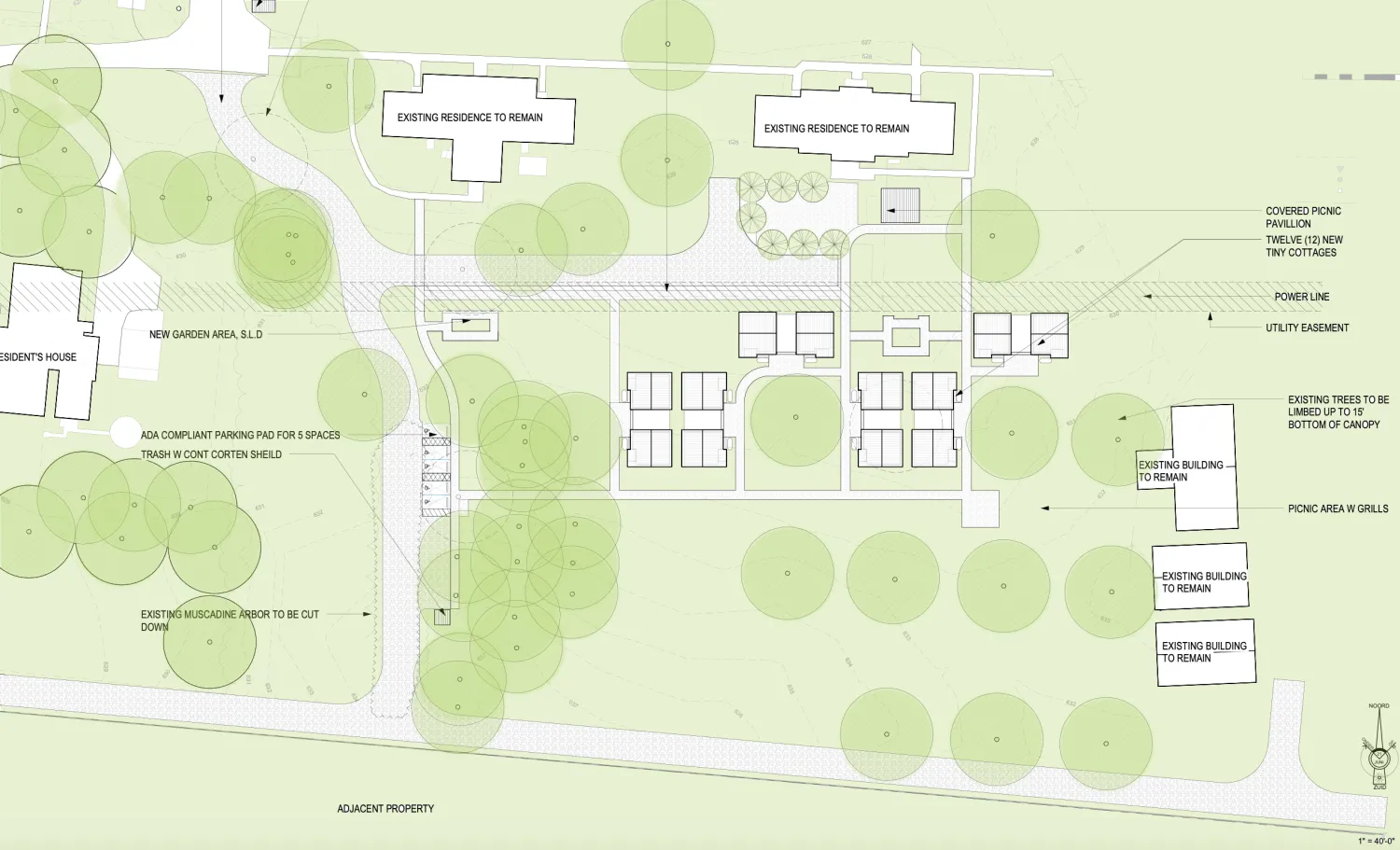 Site plan for Union Village in Talladega, Alabama.