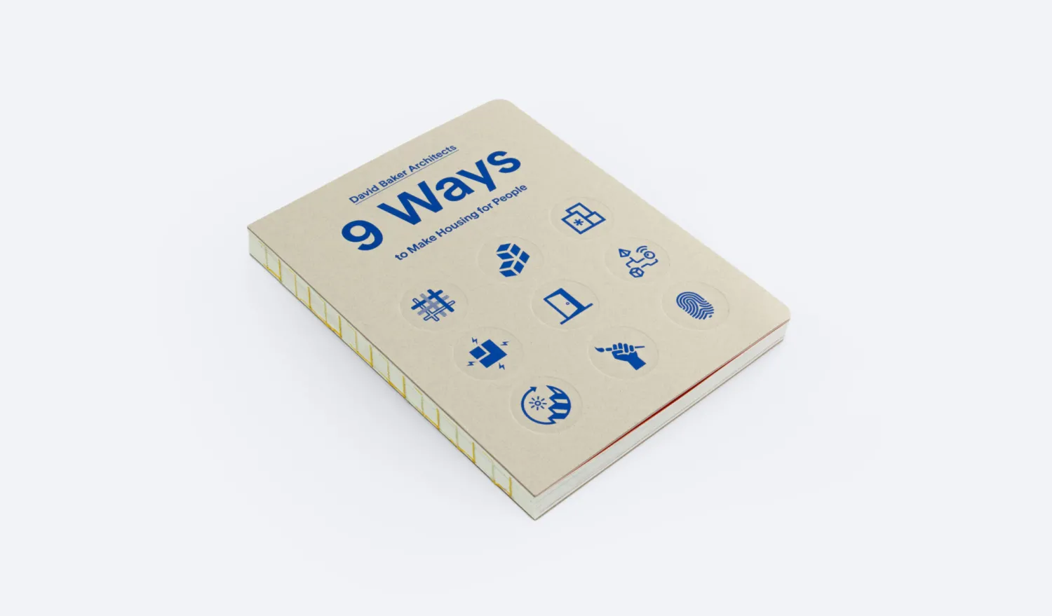 Product photography of the book 9 Ways to Make Housing for People