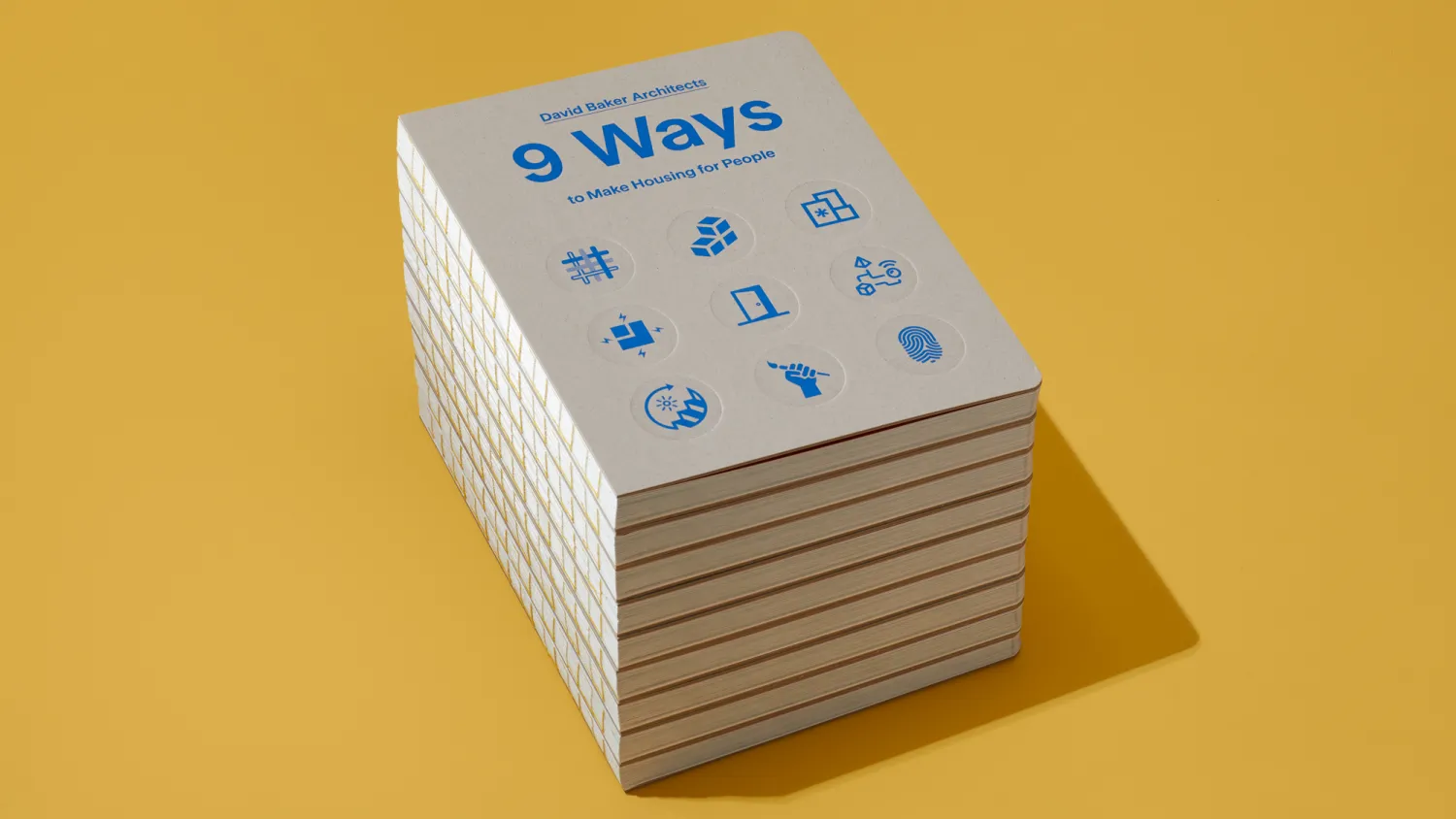 Stack of 9 Ways books on a yellow background