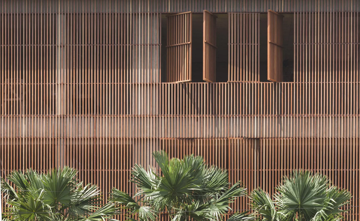 Exterior detail of The Slow hotel in Canggu, Bali.