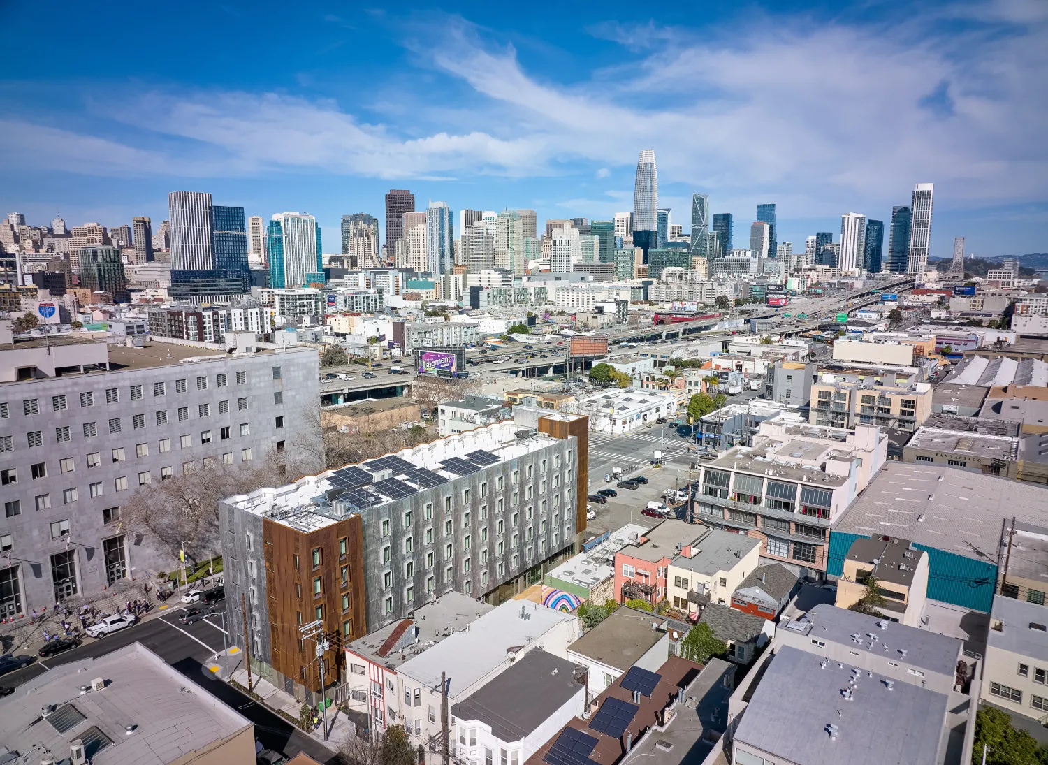 Aerial view of Tahanan Supportive Housing