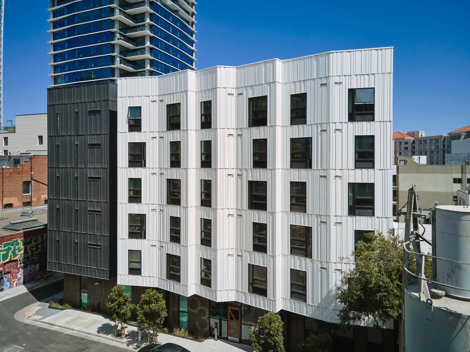 Exterior of the Jazzie Collins building, apart of the Brady Block in San Francisco.