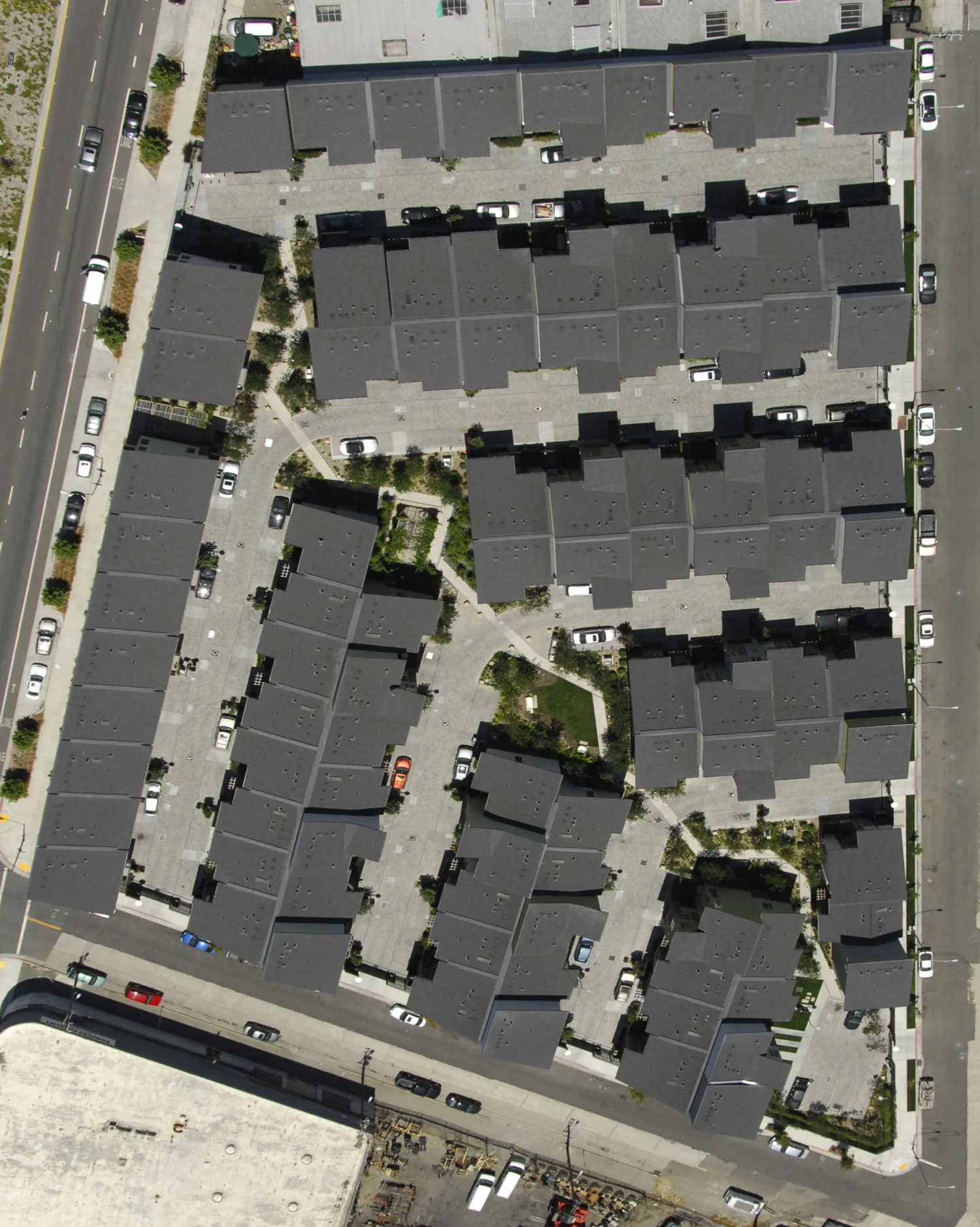Aerial view of West End Commons site in Oakland, Ca.