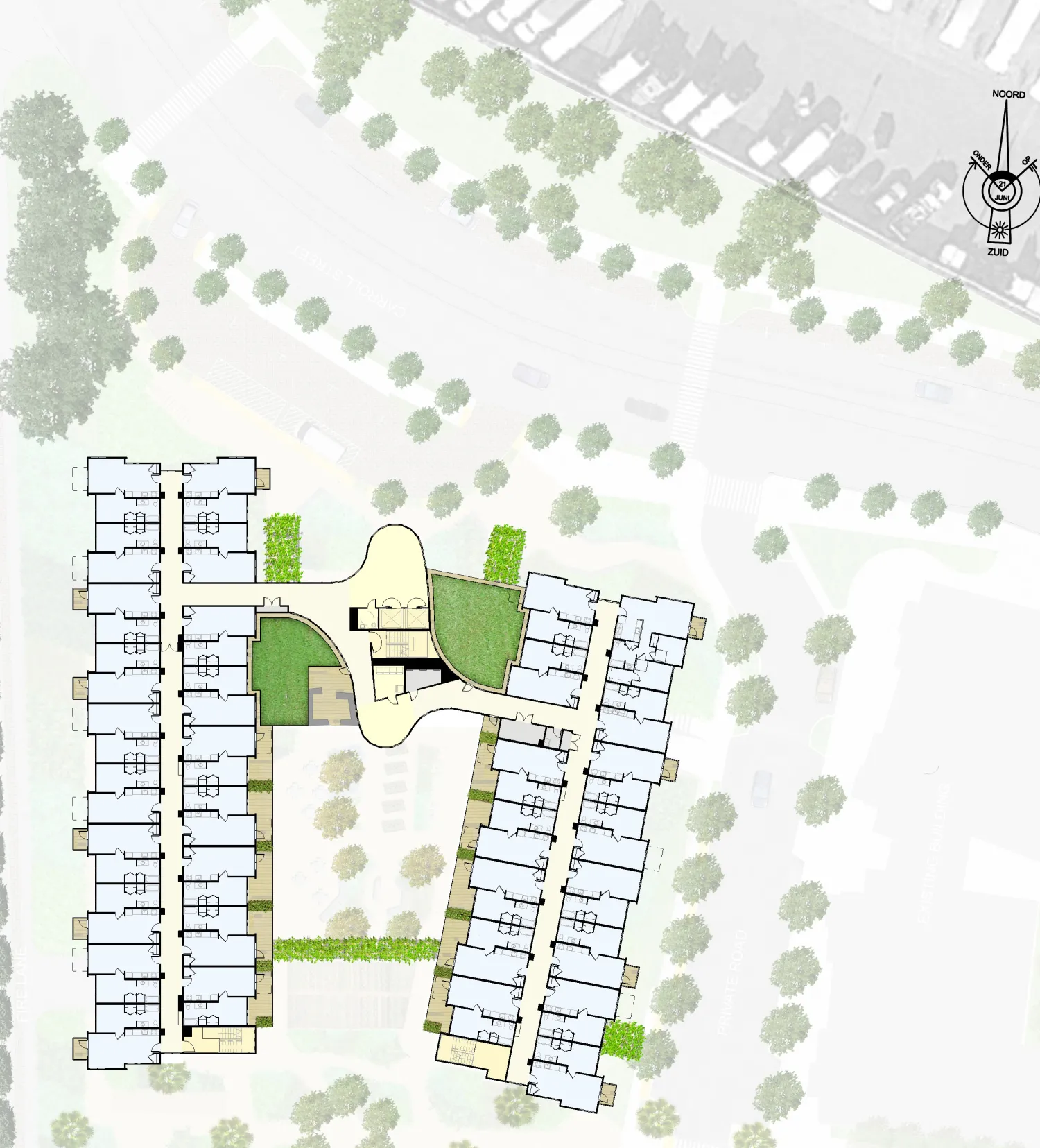 Second level site plan of Dr. George Davis Senior Building in San Francisco.