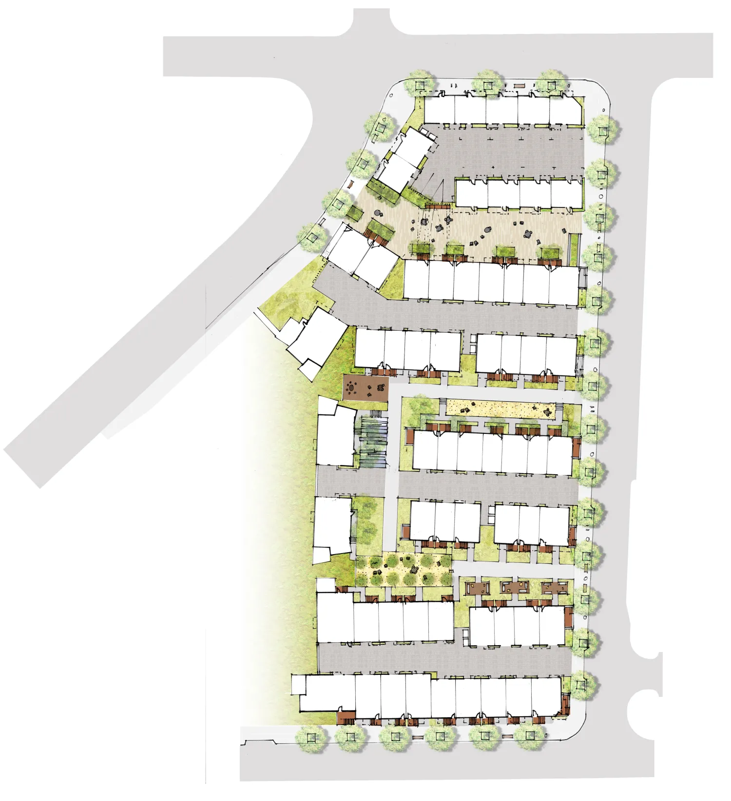 Site plan for The Grove in Durham, North Carolina.