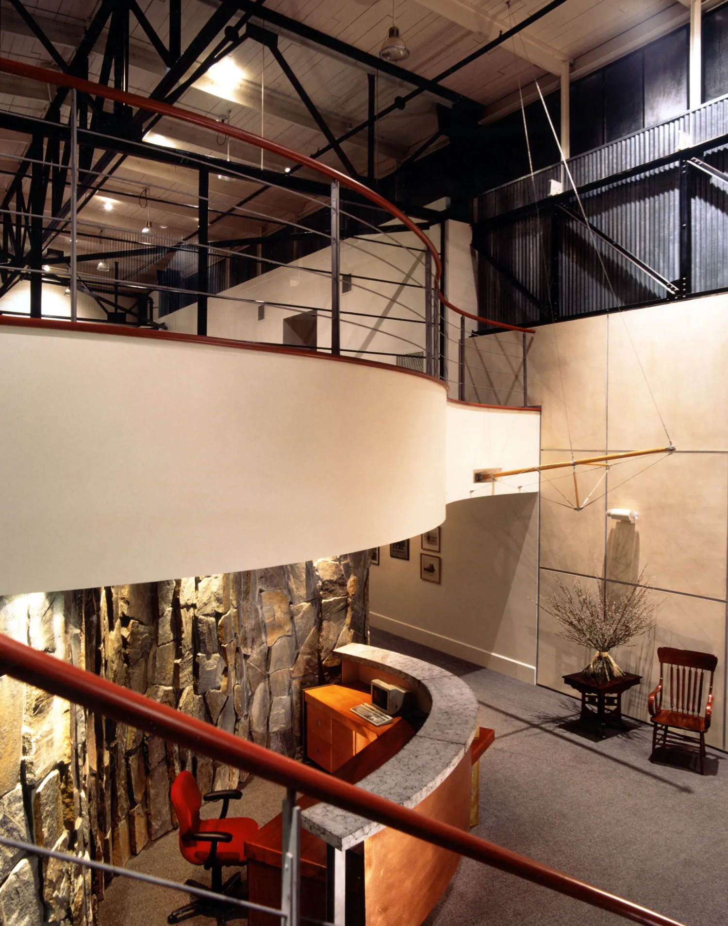 View of the entry way from the stairs inside San Francisco Bar Pilots in San Francisco.