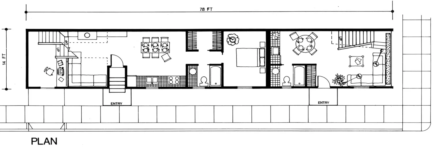 Site plan for Spaghetti House in Berkeley, California.