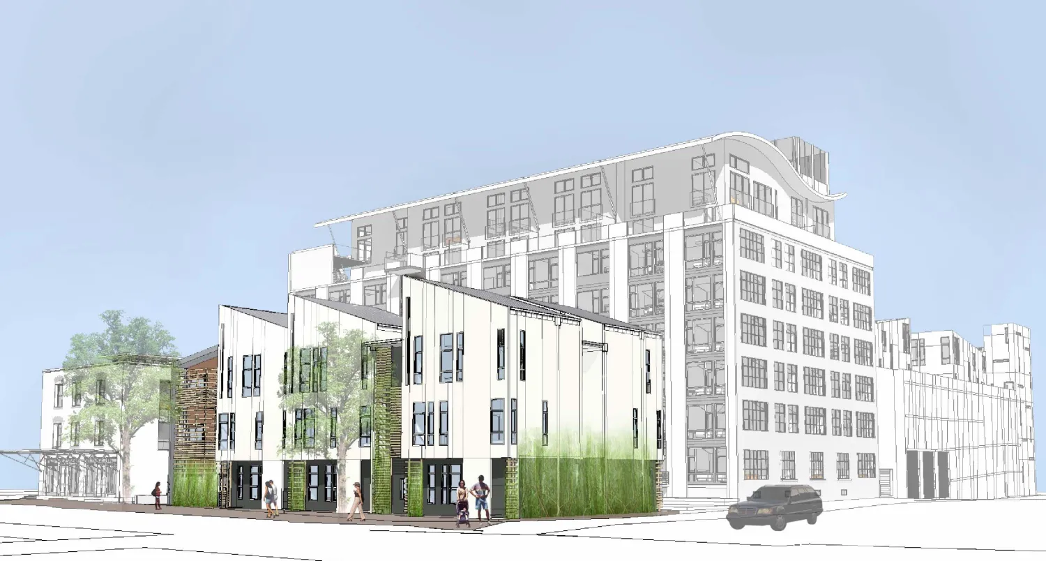 Exterior rendering for Capitol Lofts.