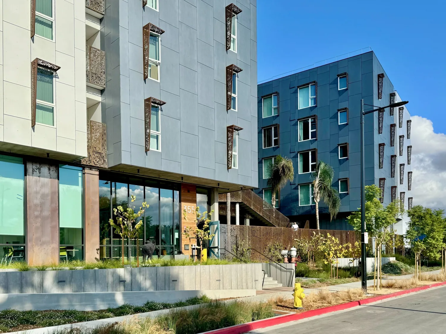 Exterior view of Sango Court in Milpitas, California.