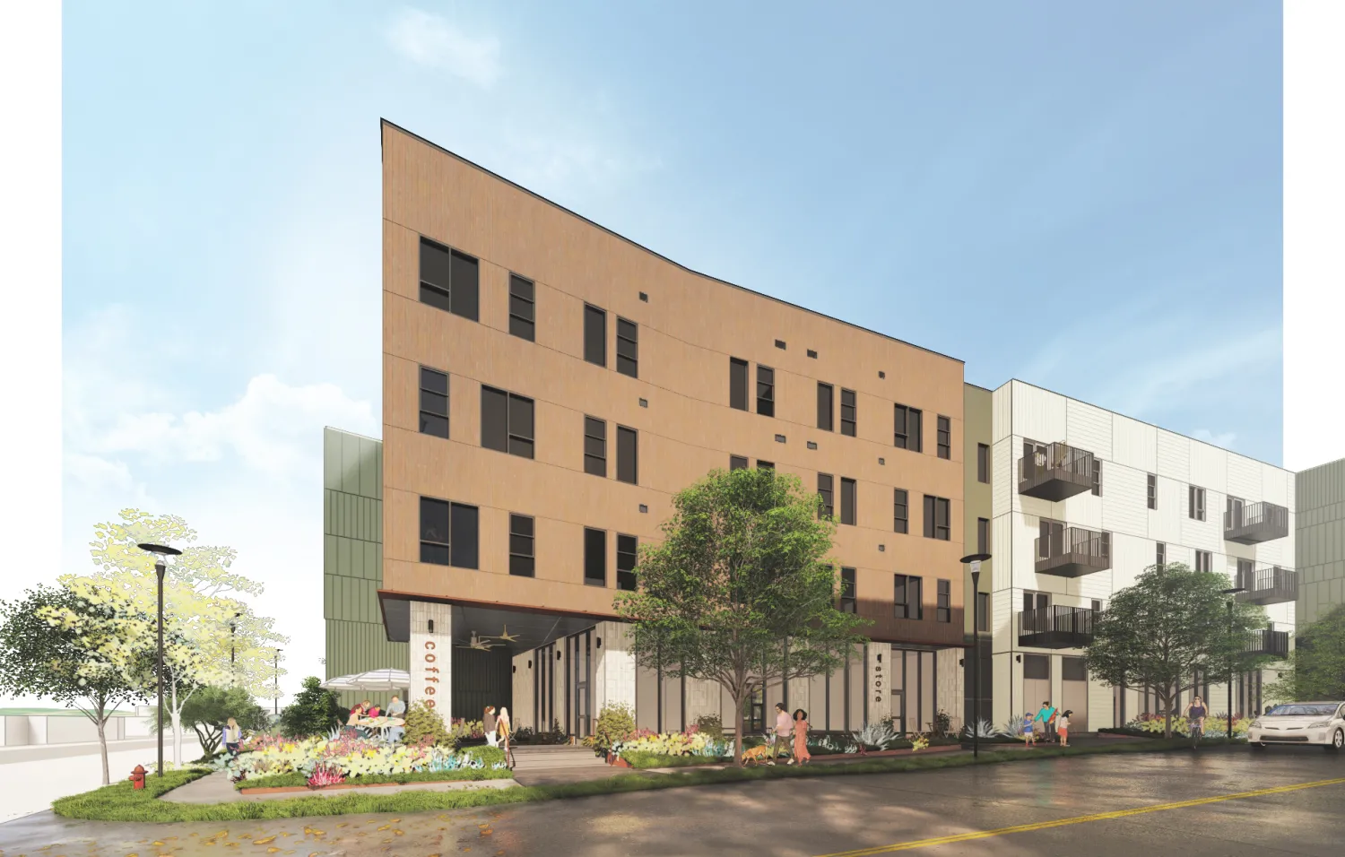 Exterior rendering of Park24 in Nashville, Tennessee. 