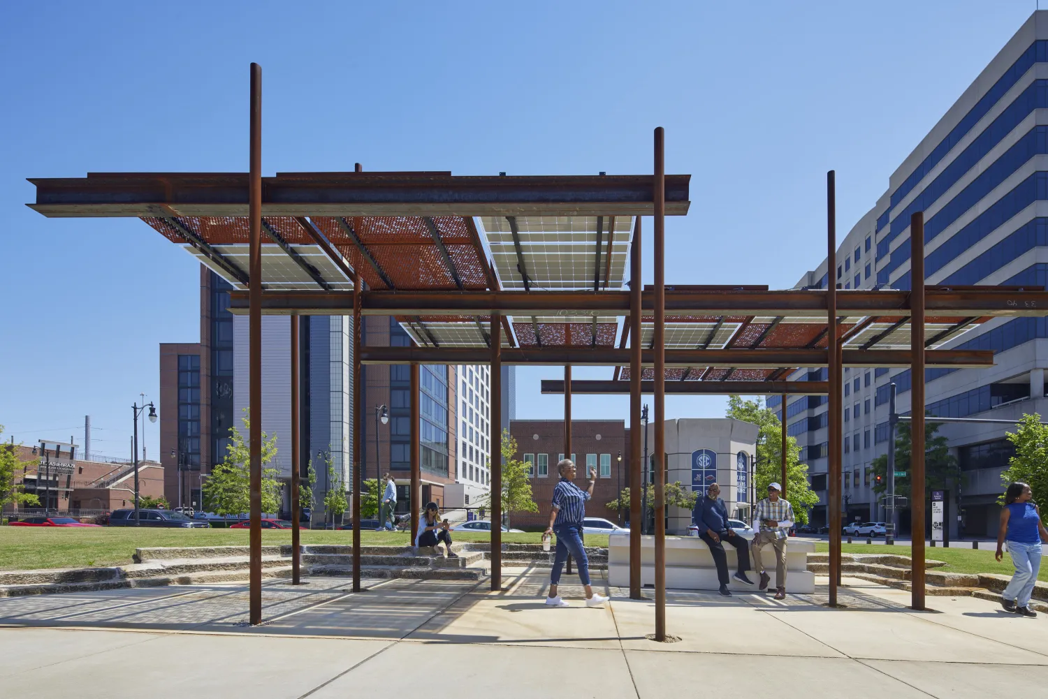 Exterior view of Solar Street Furniture.